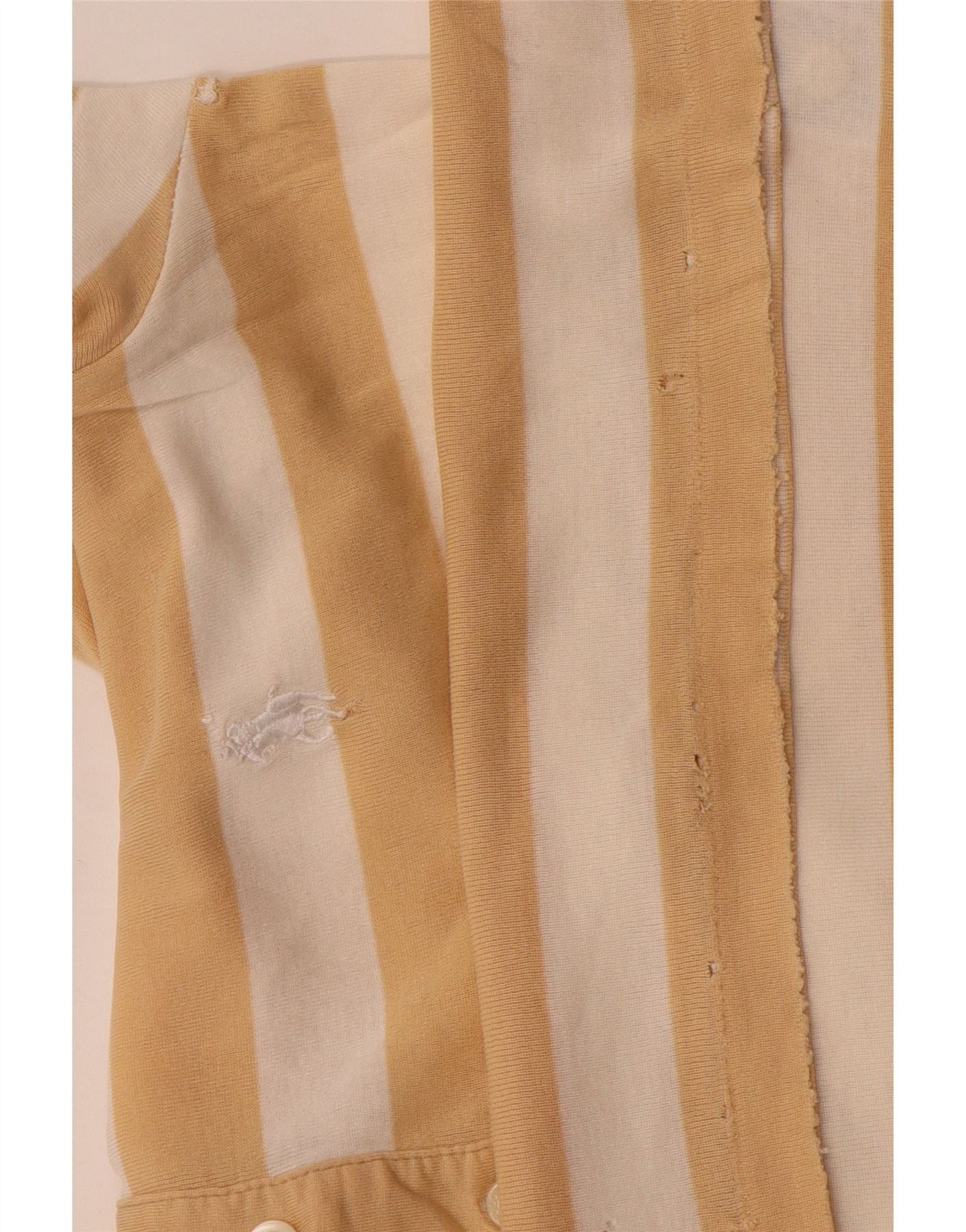 Ralph Lauren Womens Polo Shirt UK 14 Medium Beige Cotton Size M / US 6-8 / IT 42-44 - 3 Thumbnail