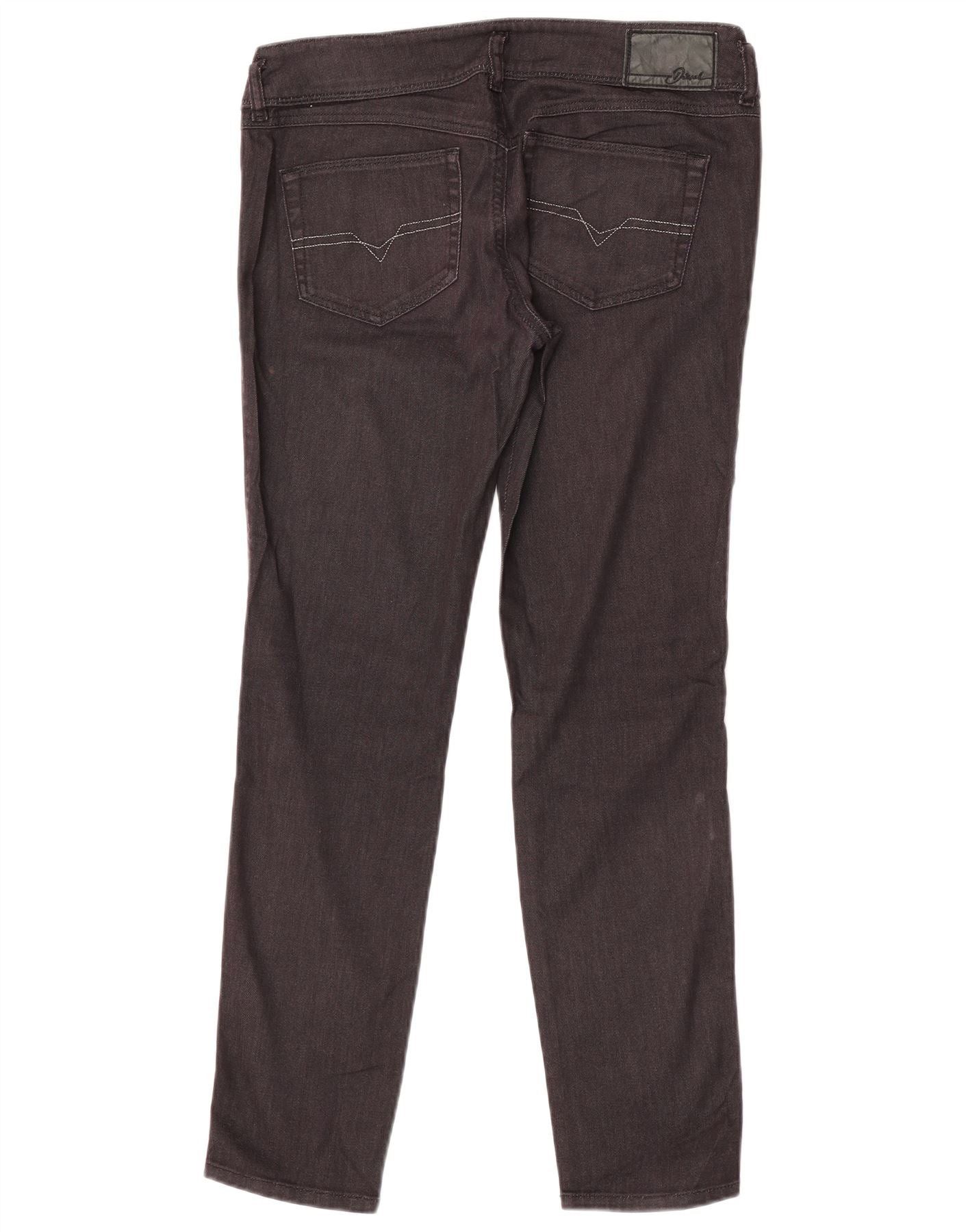 Diesel Womens Husky Slim Jeans W30 L30 Black Cotton Size 42" / US 20 - 2 Thumbnail