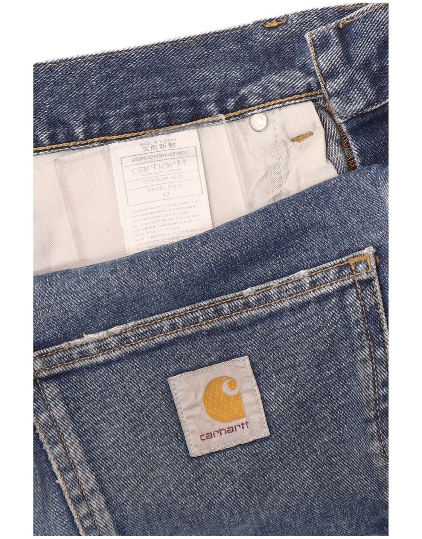 Carhartt Mens Straight Jeans W32 L30 Blue Cotton Size US 32 / EU 48 - 4 Thumbnail