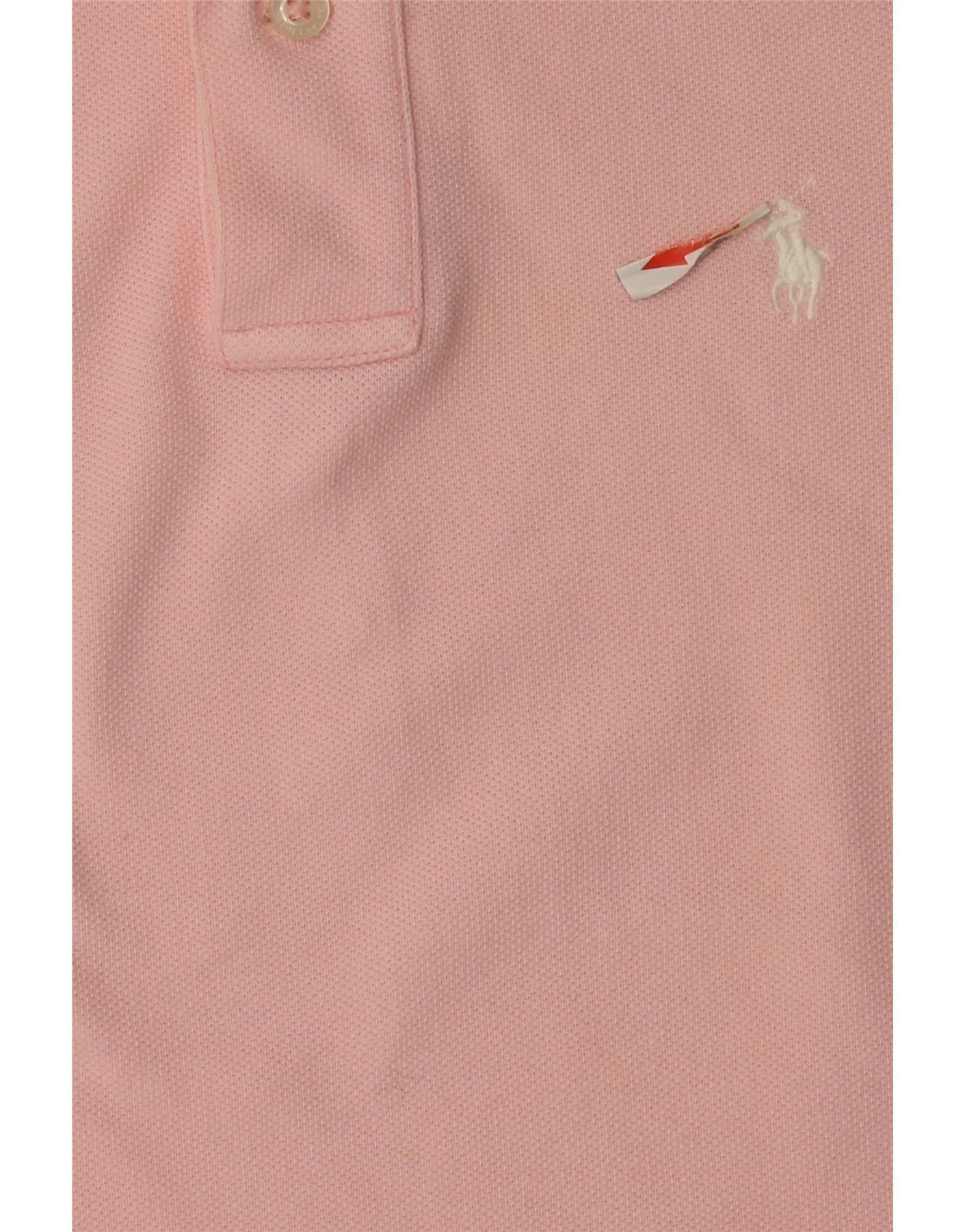 Ralph Lauren Womens Slim Fit Polo Shirt UK 12 Medium Pink Size XS / US 0-2 / IT 36-38 - 3 Thumbnail