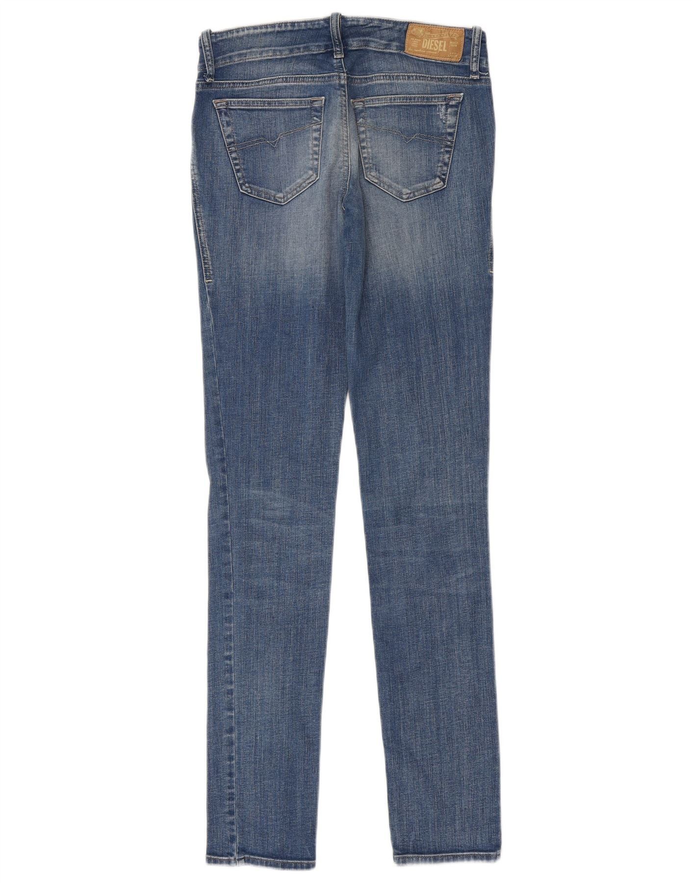Diesel Womens Grupee Low Waist Super Slim Skinny Jeans W25 L32 Blue Size 25" / US 0 / IT 36 - 2 Thumbnail