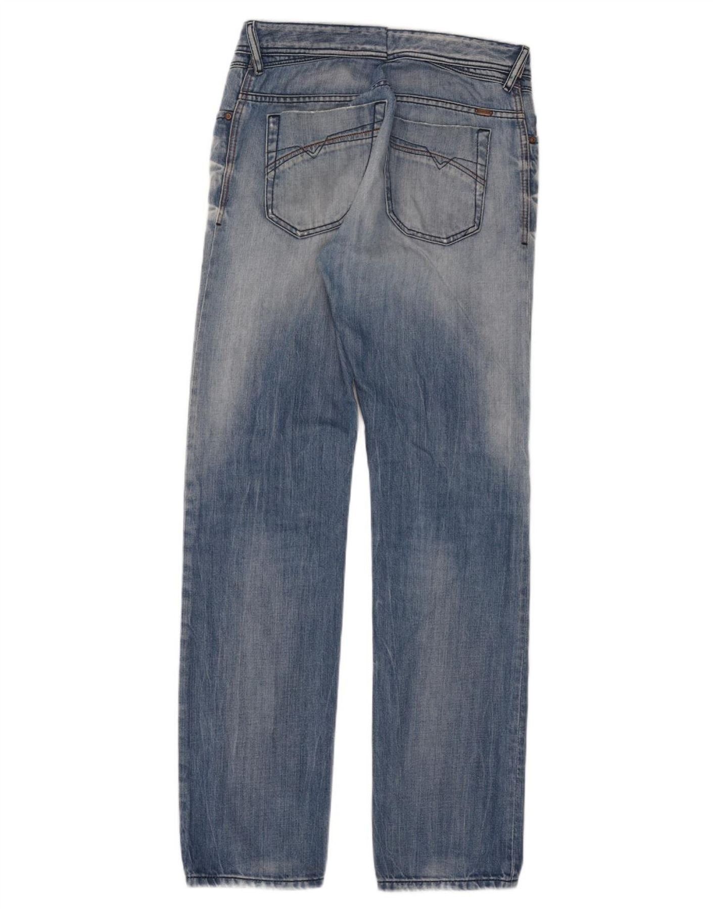 Diesel Mens Iakop Distressed Slim Jeans W33 L34 Blue Cotton Size US 33 - 2 Thumbnail