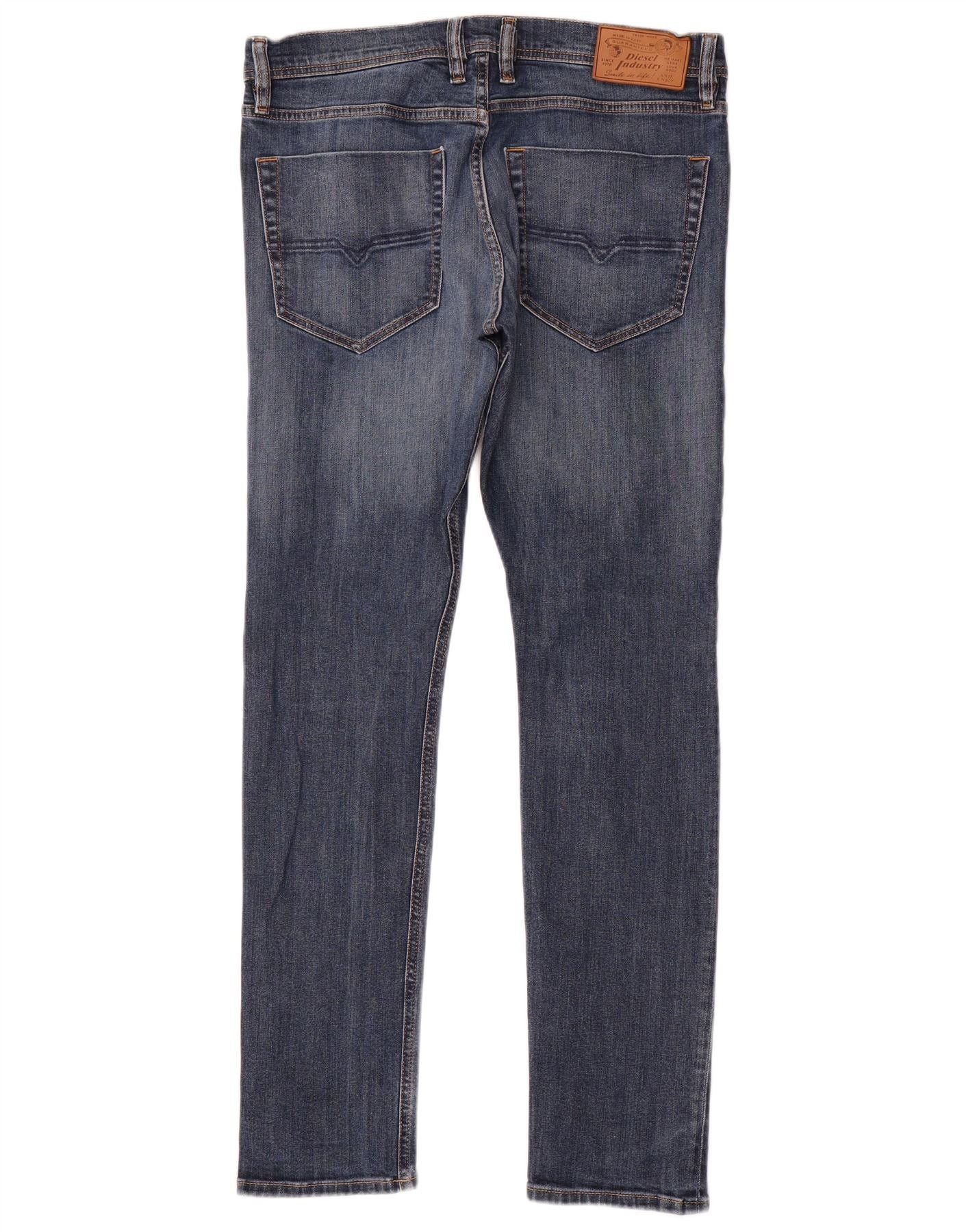 Diesel Mens Slim Jeans W31 L32 Blue Cotton Size US 31 - 2 Thumbnail