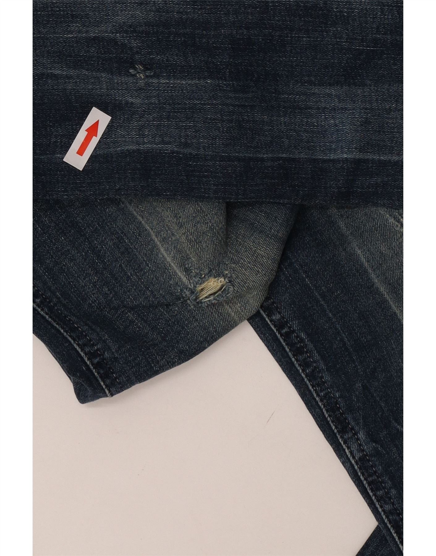 Diesel Womens Lowky Distressed Slim Straight Jeans W27 L32 Blue Cot Size 42" / US 20 - 3 Thumbnail