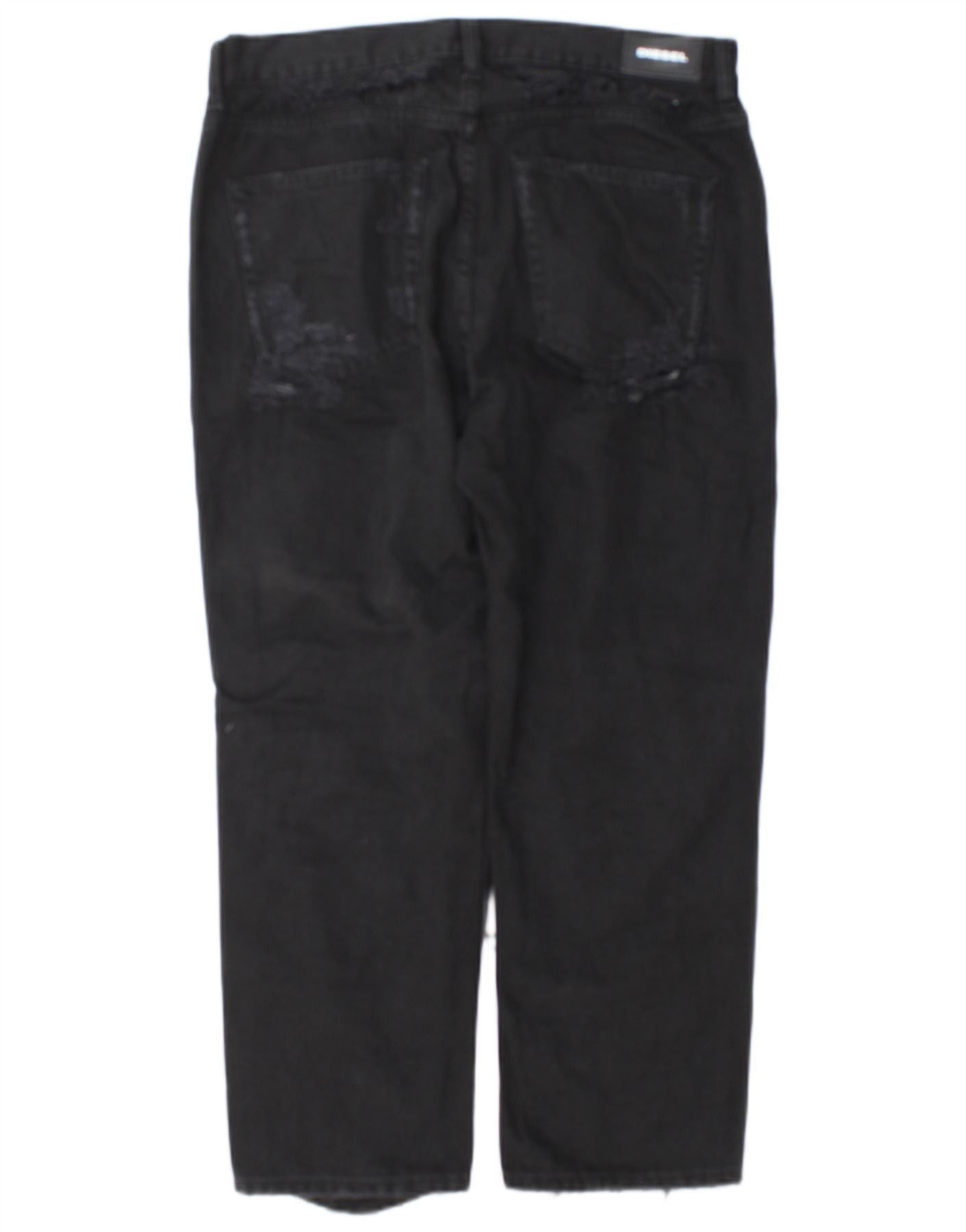 Diesel Womens Aryel Distressed Regular Straight Jeans W29 L25 Black Size 42" / US 20 - 2 Thumbnail