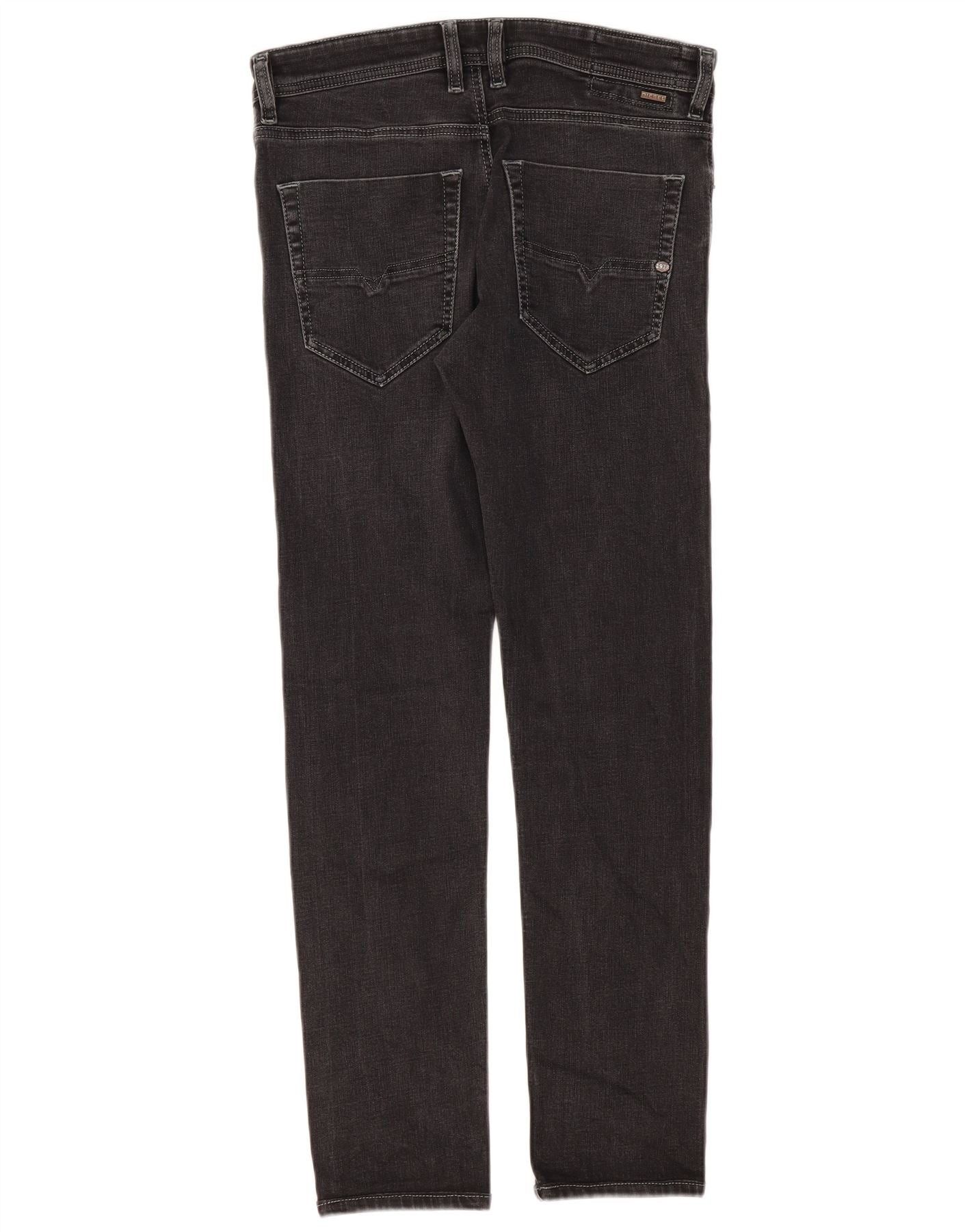 Diesel Mens Tepphar Carrot Slim Jeans W30 L31 Black Size US 30 / EU 46 - 2 Thumbnail