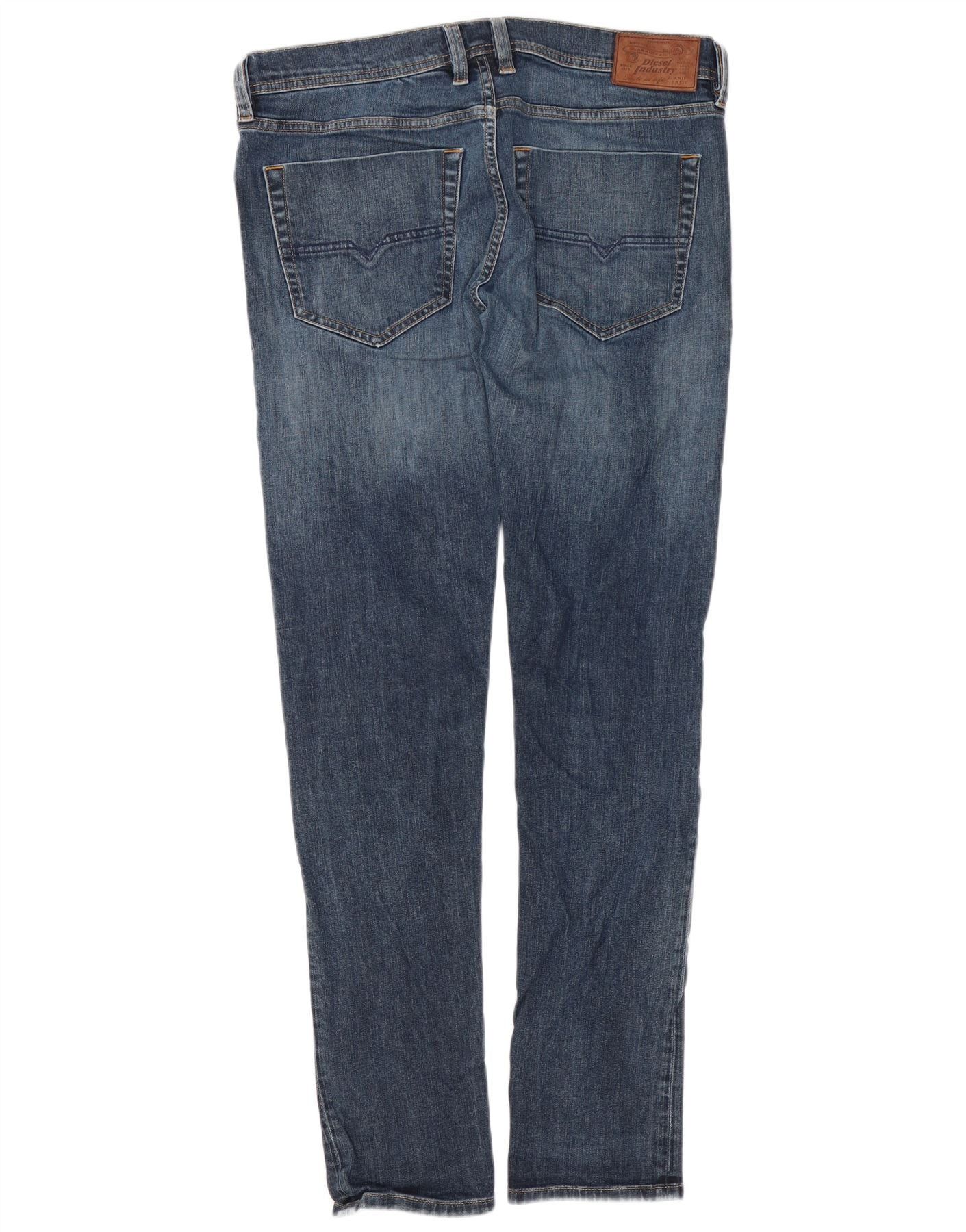 Diesel Mens Skinny Jeans W34 L34 Blue Cotton Size US 34 / EU 50 - 2 Thumbnail
