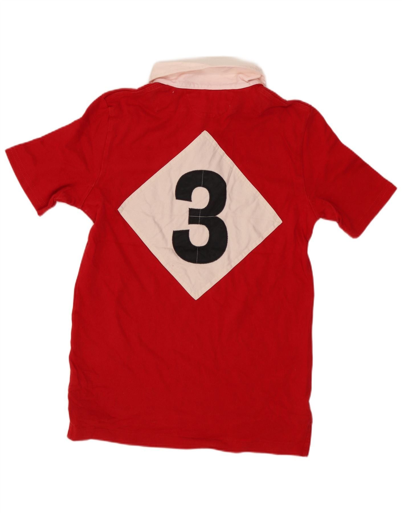 Ralph Lauren Womens Graphic Rugby Polo Shirt UK 12 Medium Red Colourblock Size XS / US 0-2 / IT 36-38 - 2 Thumbnail