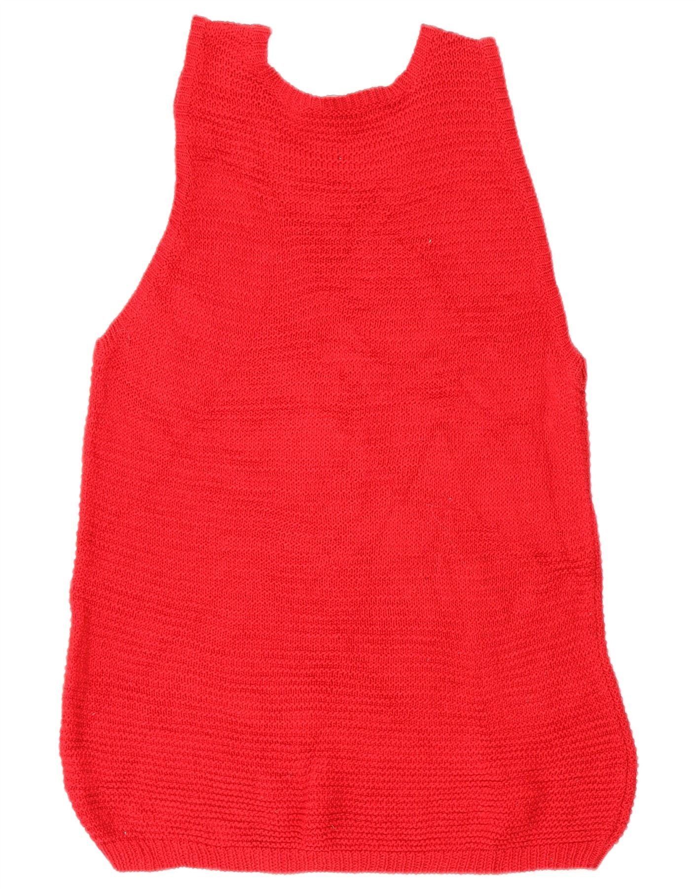 Ralph Lauren Womens Vest Tank Top UK 18 XL Red Cotton Size M / US 6-8 / IT 42-44 - 2 Thumbnail