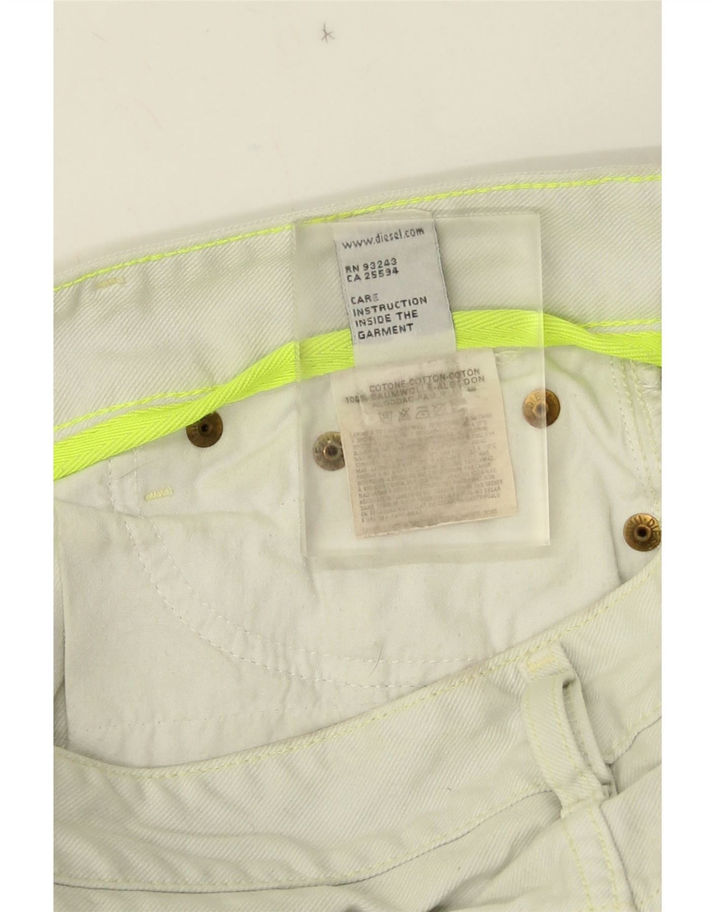 Diesel Womens Slim Jeans W27 L31 White Cotton Size 42" / US 20 - 4 Thumbnail