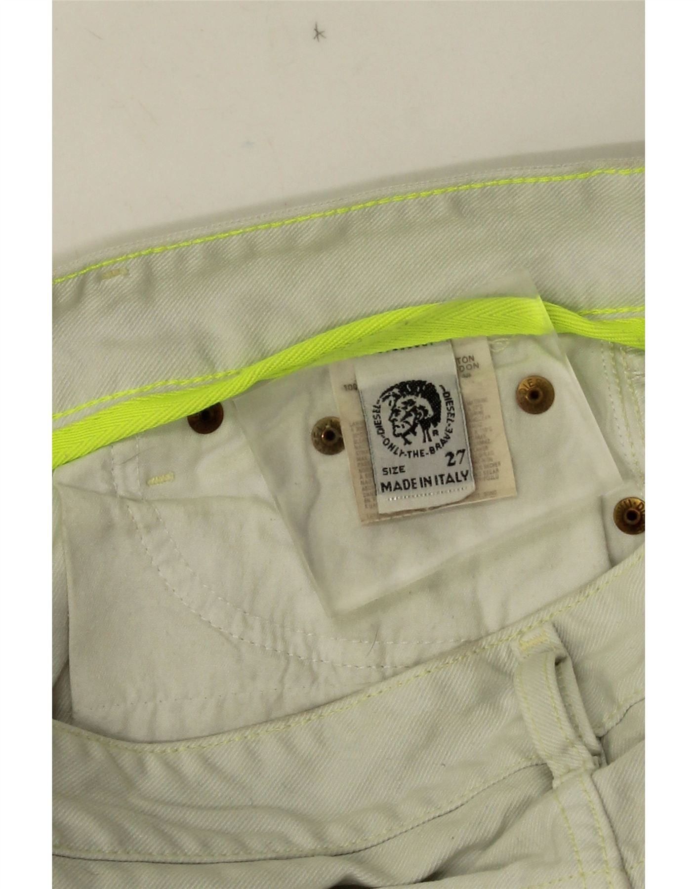 Diesel Womens Slim Jeans W27 L31 White Cotton Size 42" / US 20 - 5 Thumbnail