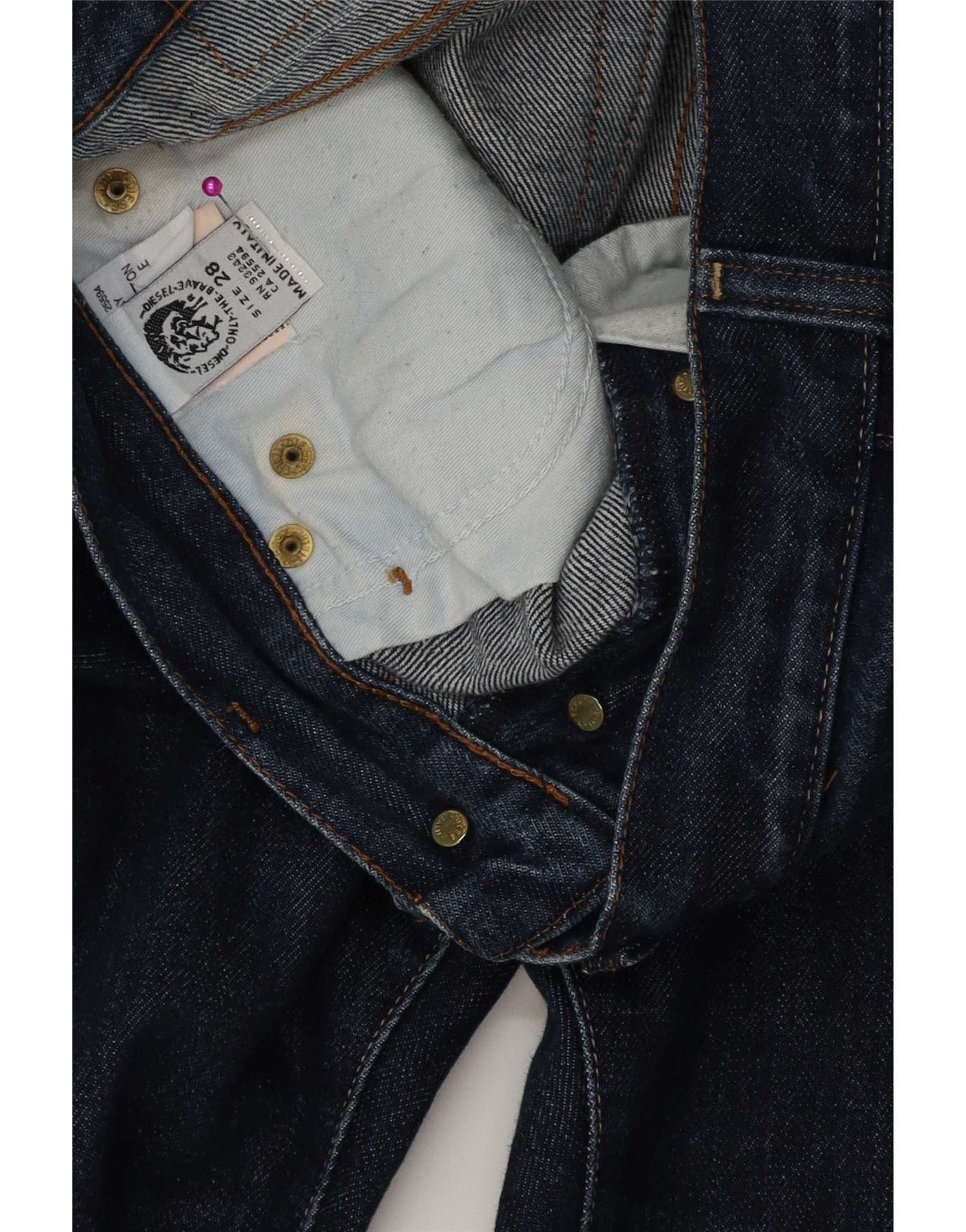 Diesel Mens Straight Jeans W28 L28 Navy Blue Cotton Size US 28 / EU 44 - 3 Thumbnail
