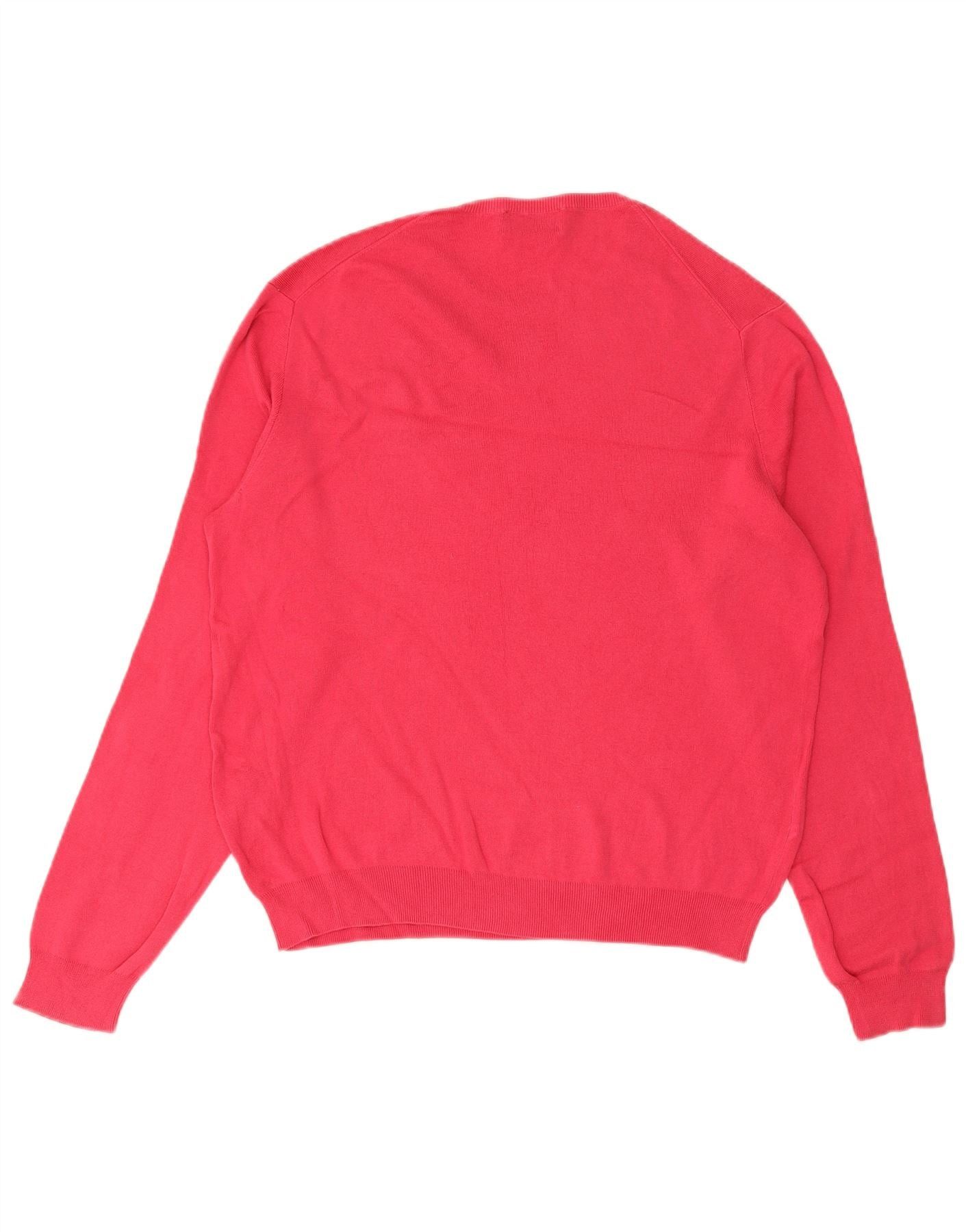 Polo Ralph Lauren Mens Crew Neck Jumper Sweater XL Pink Cotton Size US XXL / EU 58 / 5 - 2 Thumbnail