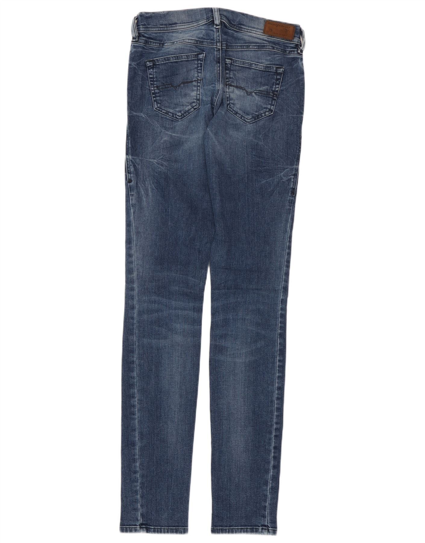 Diesel Womens Francy Low Waist Relaxed Fit Skinny Jeans W25 L34 Blu Size 42" / US 20 - 2 Thumbnail