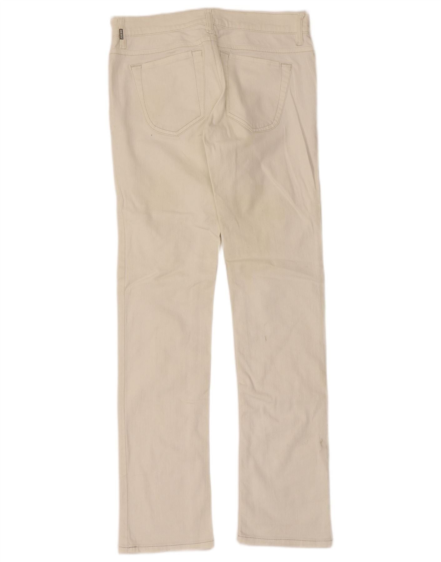 Diesel Womens Liv Slim Jeans W30 L34 White Cotton Size 42" / US 20 - 2 Thumbnail