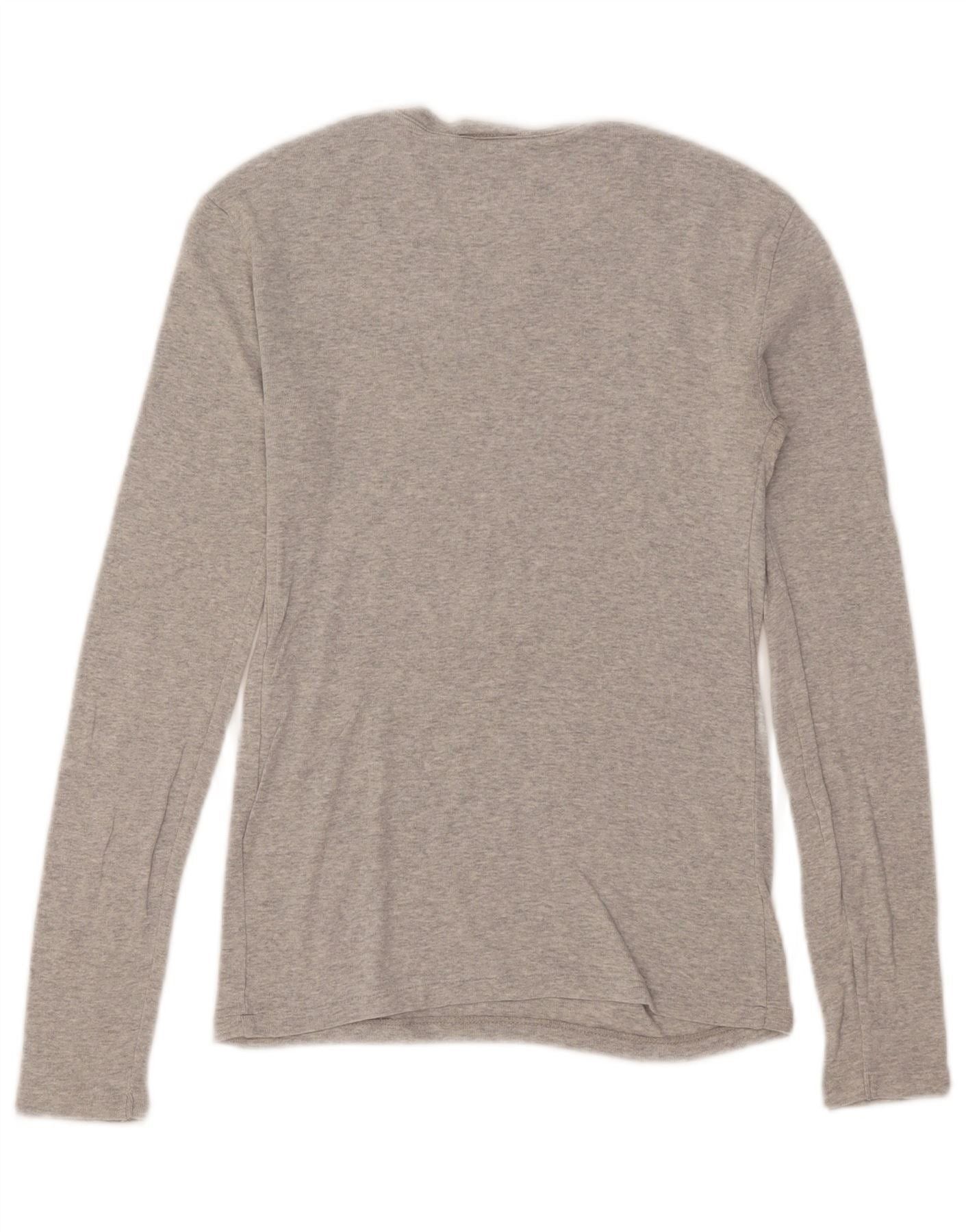 Polo Ralph Lauren Womens Top Long Sleeve UK 4 XS Grey Flecked Cotton Size XXS / US 00 / IT 34 - 2 Thumbnail