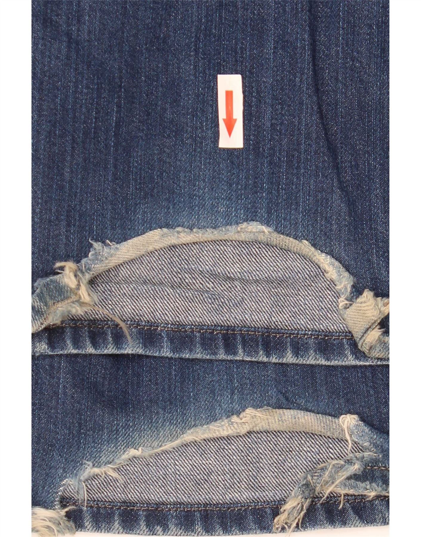 Diesel Mens Ronhary Stretch Bootcut Jeans W29 L30 Navy Blue Cotton Size US 29 - 3 Thumbnail