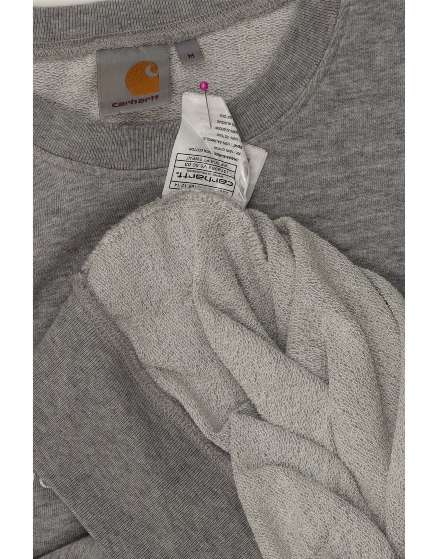 Carhartt Mens Graphic Sweatshirt Jumper Medium Grey Flecked Cotton Size US L / EU 52-54 / 3 - 3 Thumbnail