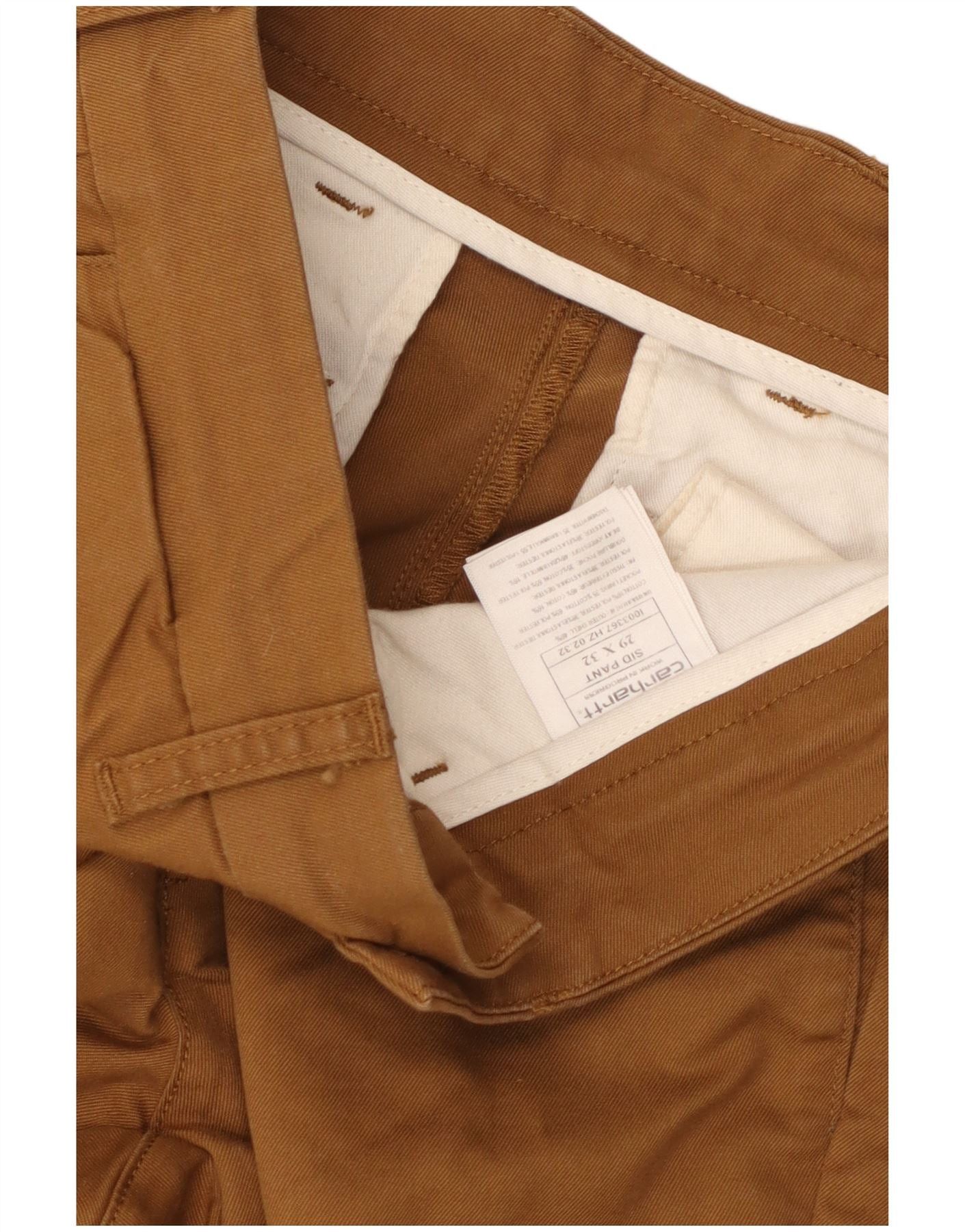 Carhartt Mens Sid Slim Chino Trousers W29 L32 Beige Cotton Size US 30 / EU 46 - 5 Thumbnail