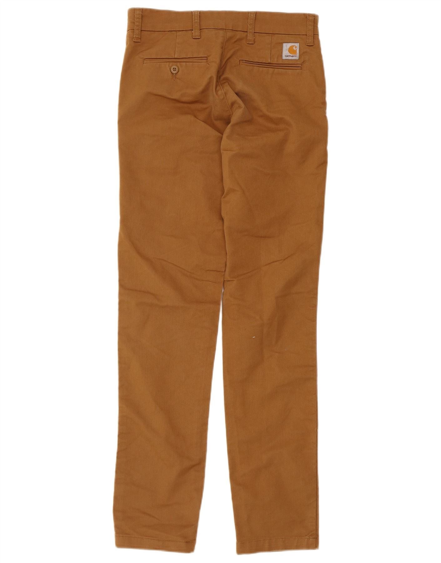 Carhartt Mens Sid Slim Chino Trousers W29 L32 Beige Cotton Size US 30 / EU 46 - 4 Thumbnail