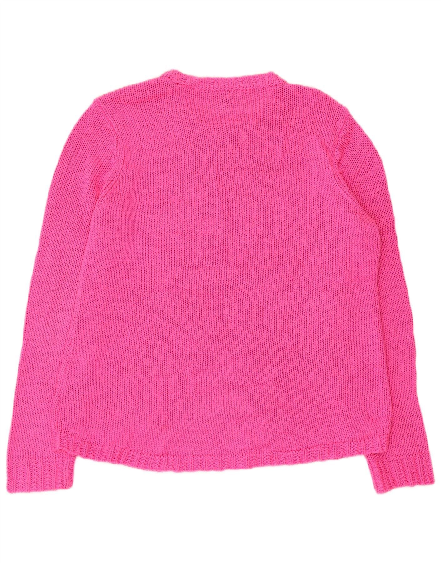 Ralph Lauren Womens Boat Neck Jumper Sweater UK 18 XL Pink Acrylic Size M / US 6-8 / IT 42-44 - 4 Thumbnail