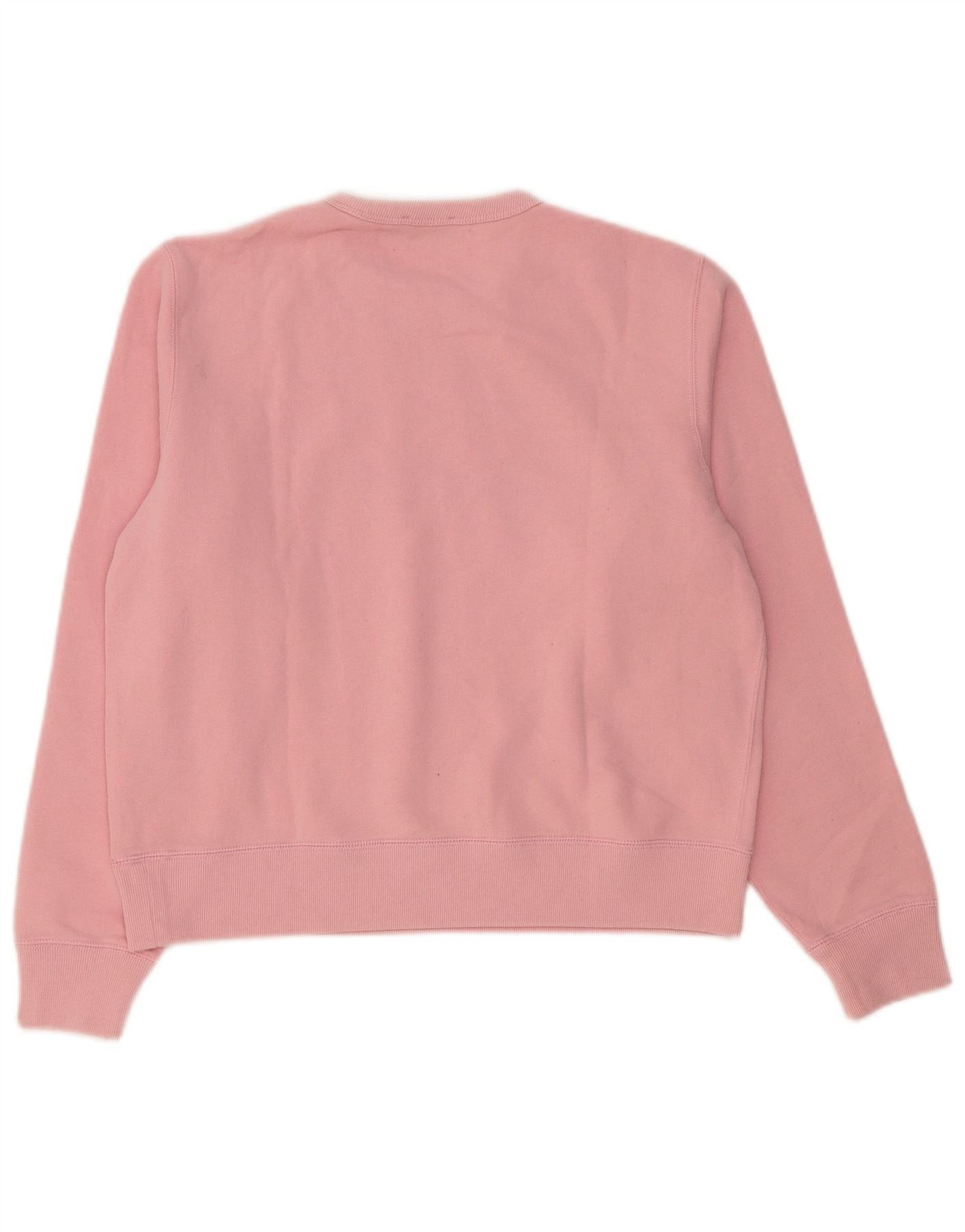 Polo Ralph Lauren Womens Graphic Sweatshirt Jumper UK 16 Large Pink Cotton Size M / US 6-8 / IT 42-44 - 2 Thumbnail