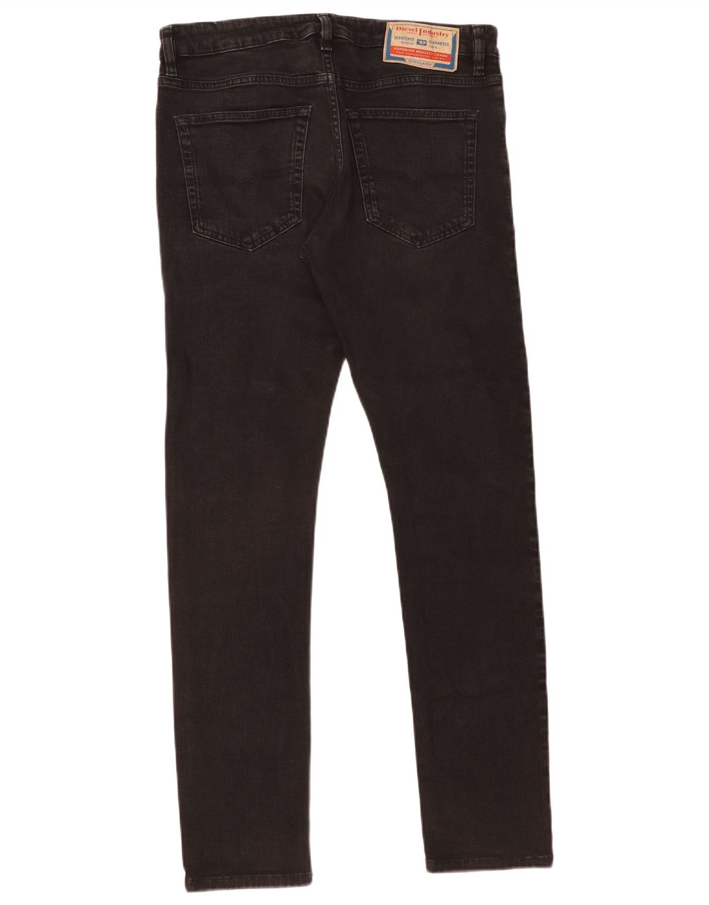 Diesel Mens Skinny Jeans W32 L31 Black Cotton Size US 32 / EU 48 - 2 Thumbnail