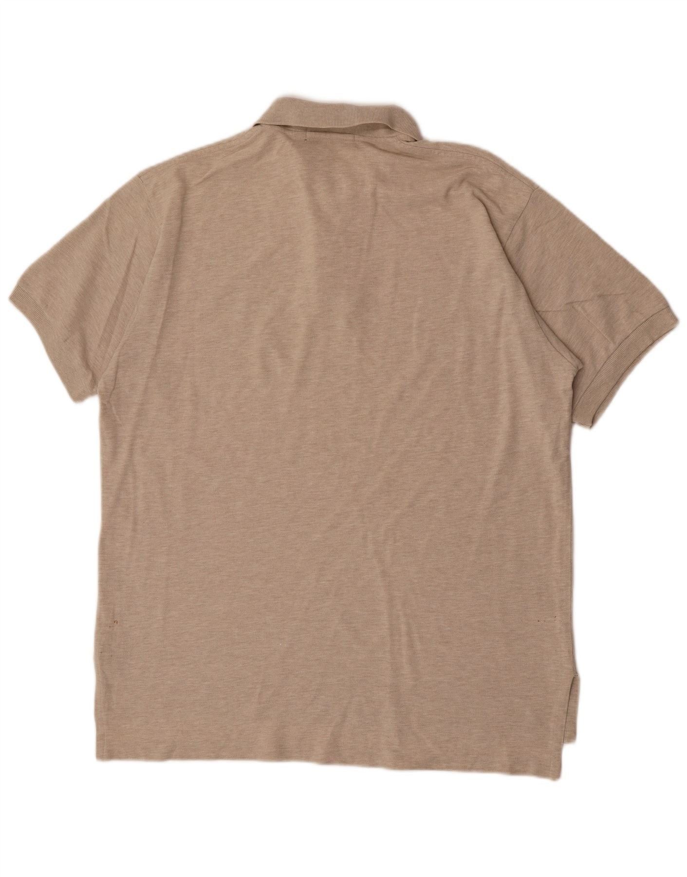 Polo Ralph Lauren Mens Polo Shirt Large Beige Flecked Cotton Size US XL / EU 56 / 4 - 2 Thumbnail