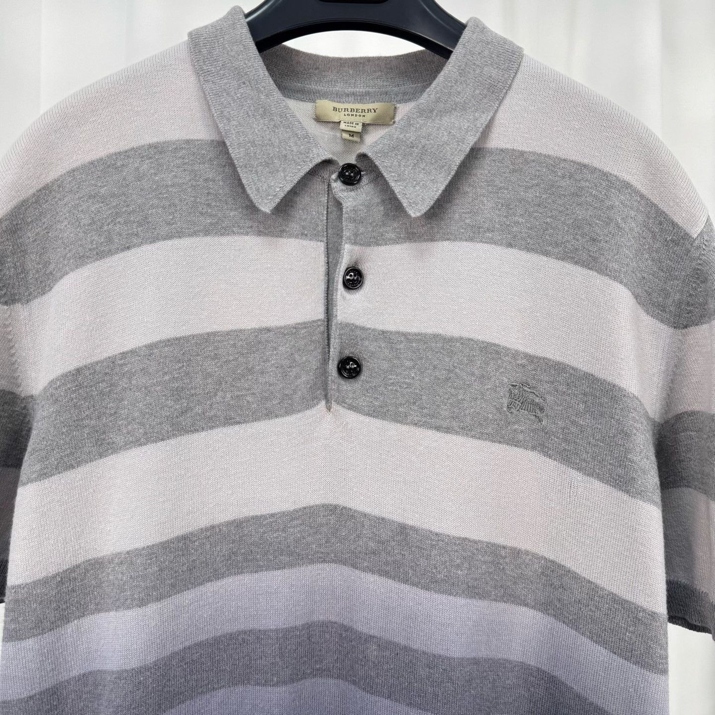 Burberry Burberry Embroidered Knight Gradient Knit Polo Size US M / EU 48-50 / 2 - 3 Thumbnail