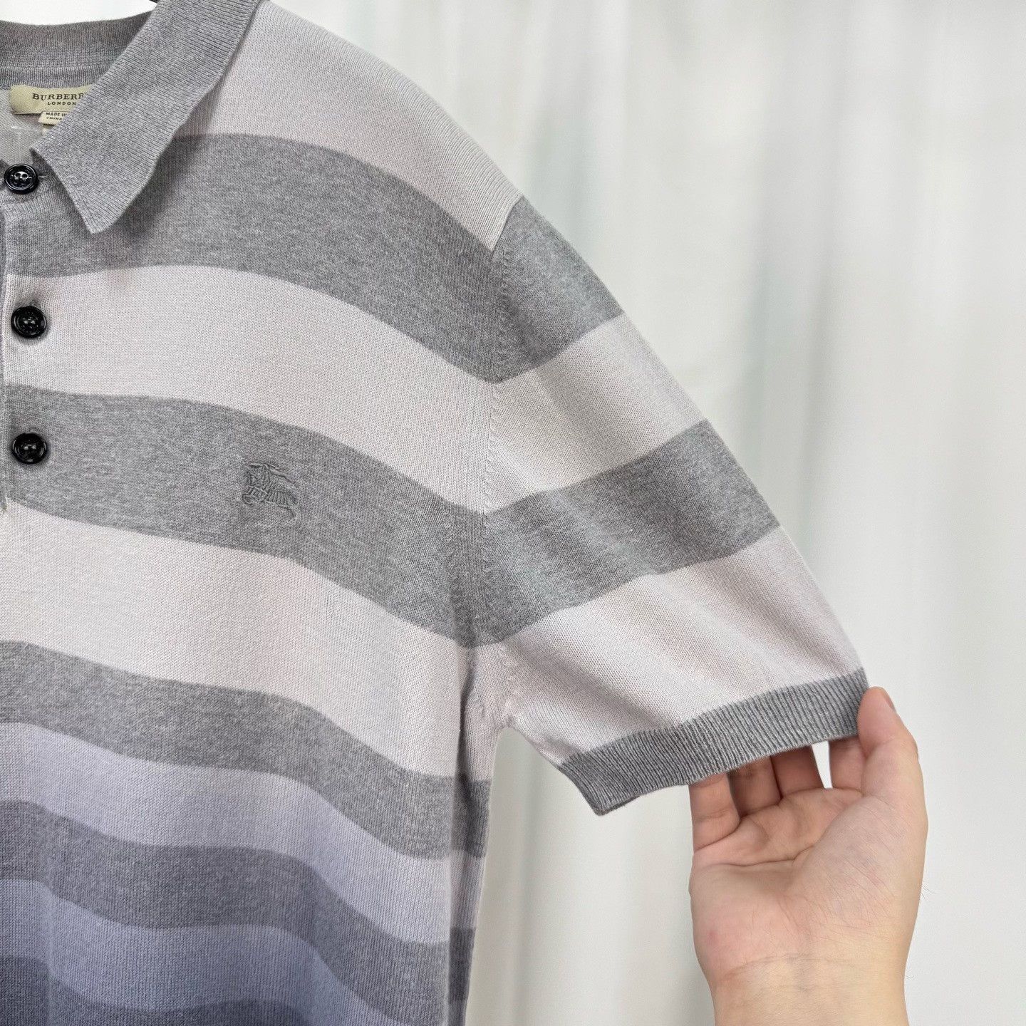 Burberry Burberry Embroidered Knight Gradient Knit Polo Size US M / EU 48-50 / 2 - 4 Thumbnail