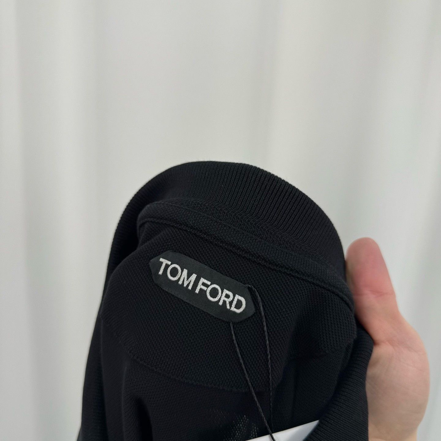 Tom Ford Tom Ford Black Embroidered Letter Polo Size US L / EU 52-54 / 3 - 6 Thumbnail