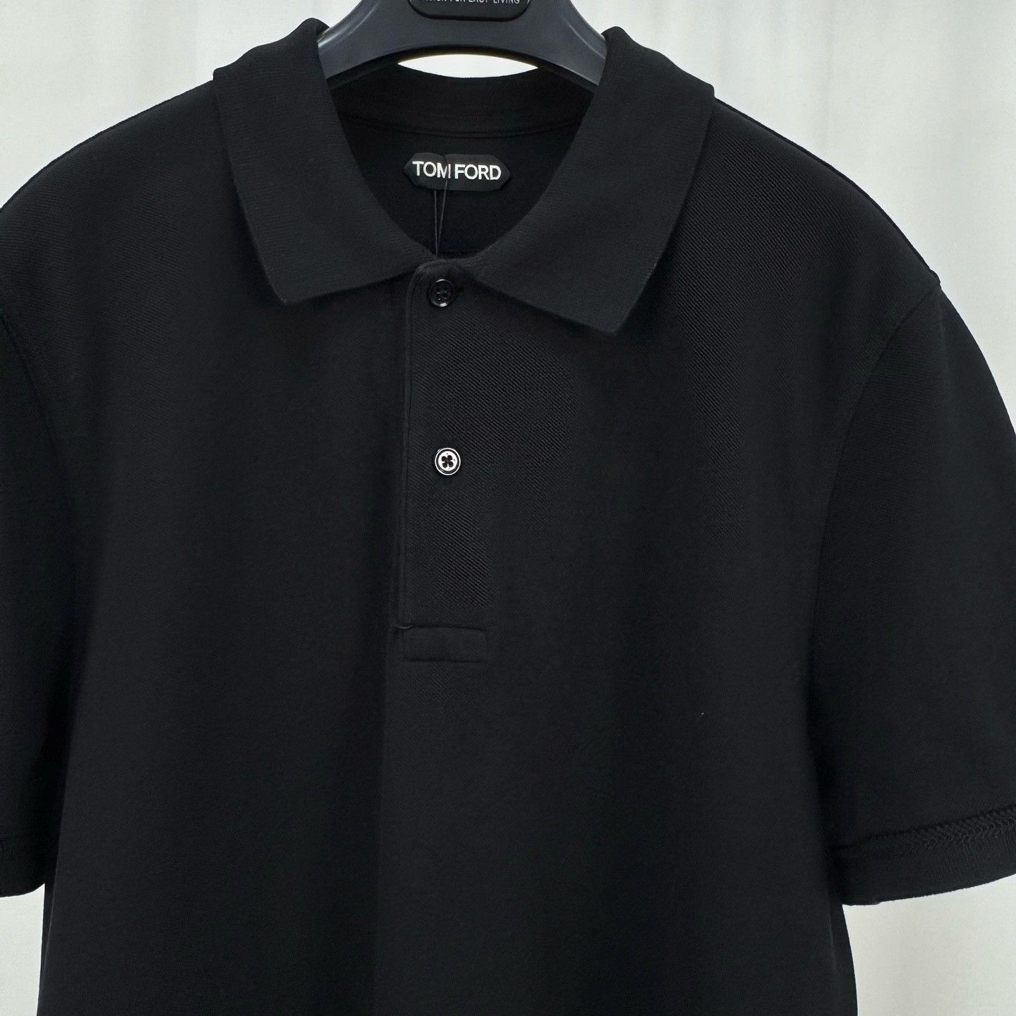 Tom Ford Tom Ford Black Embroidered Letter Polo Size US L / EU 52-54 / 3 - 3 Thumbnail