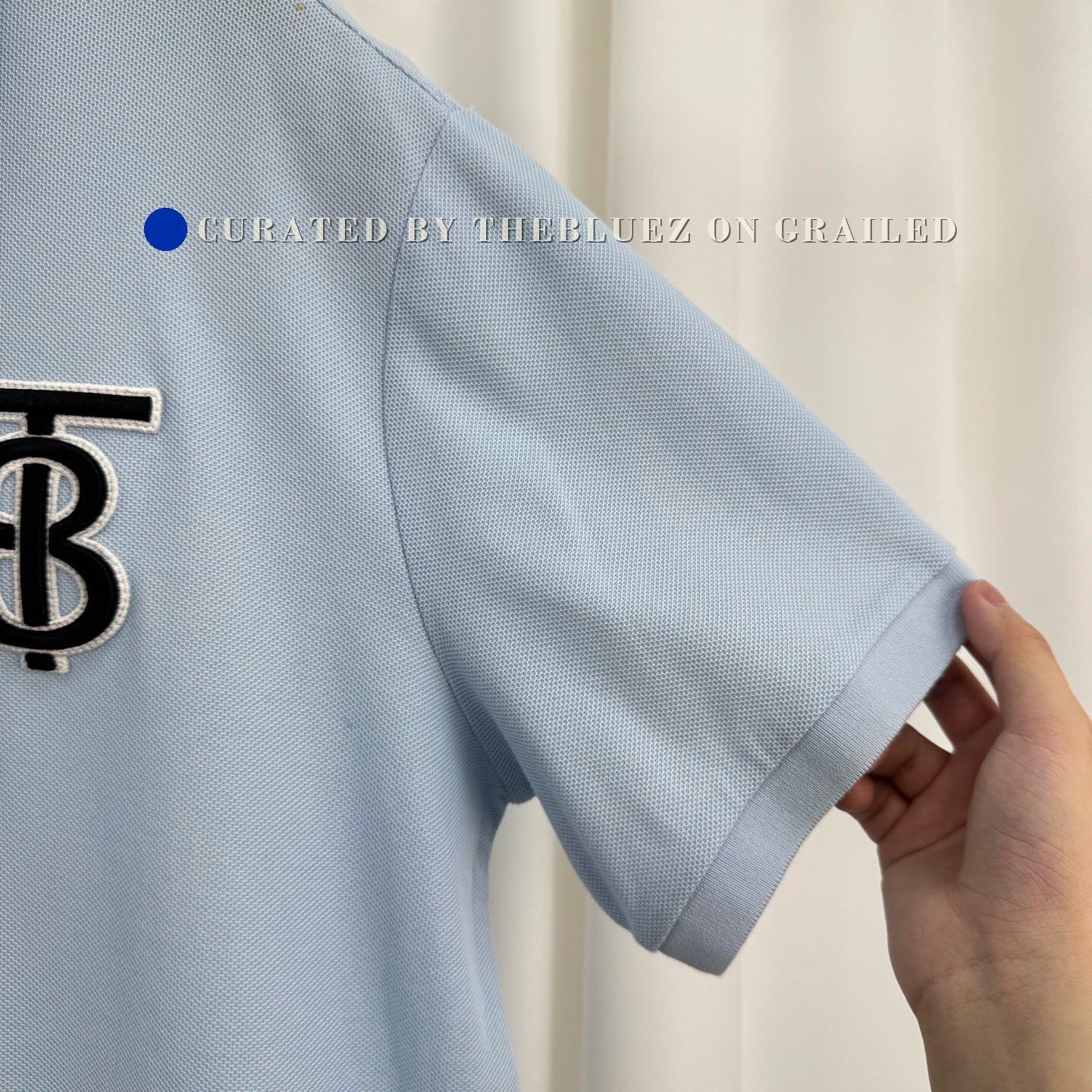 Burberry Burberry Sky Blue Embroidered Polo Short Sleeve Size US M / EU 48-50 / 2 - 4 Thumbnail