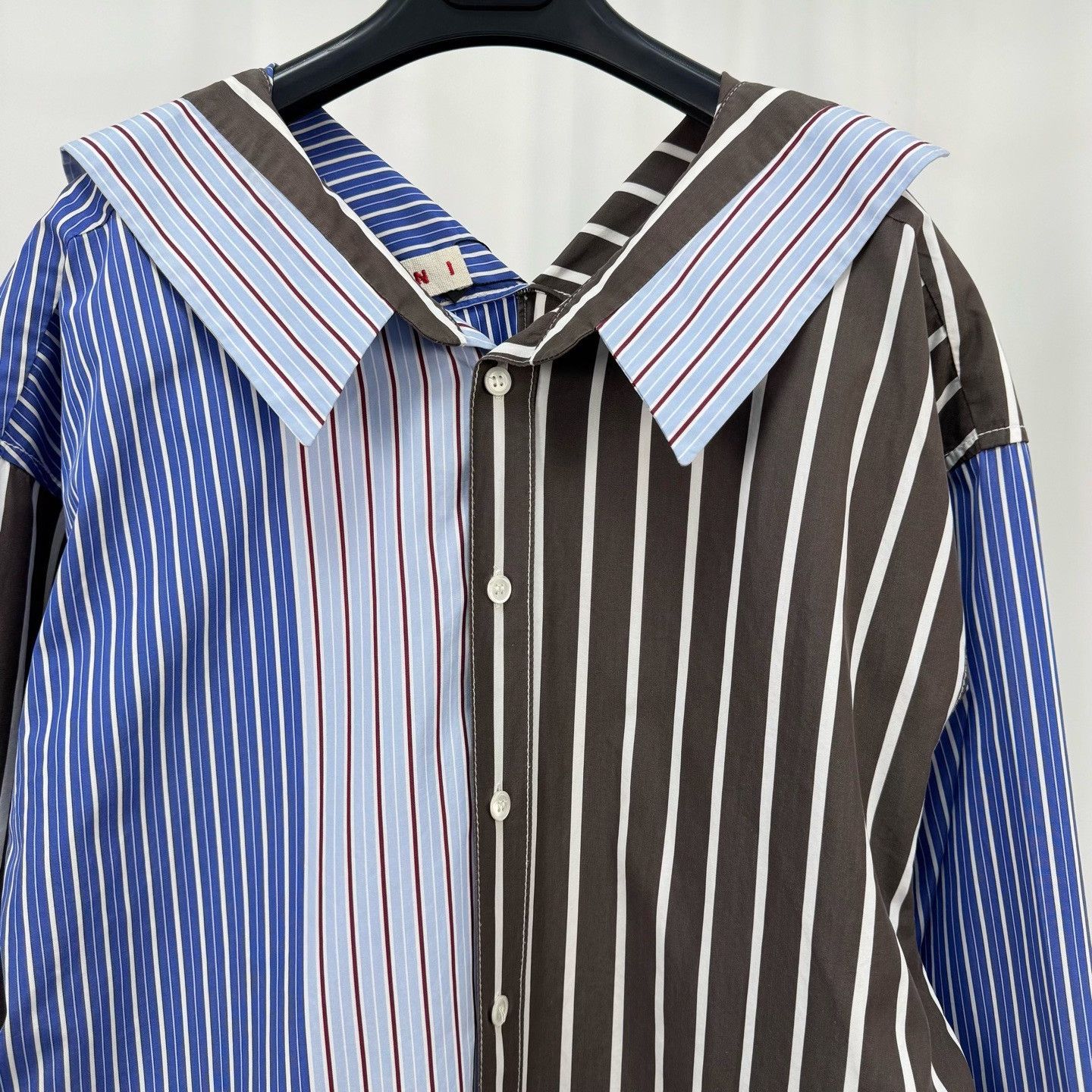 Marni Marni Patchwork Stripe Long-Sleeve Shirt Size US XXS / EU 40 - 3 Thumbnail