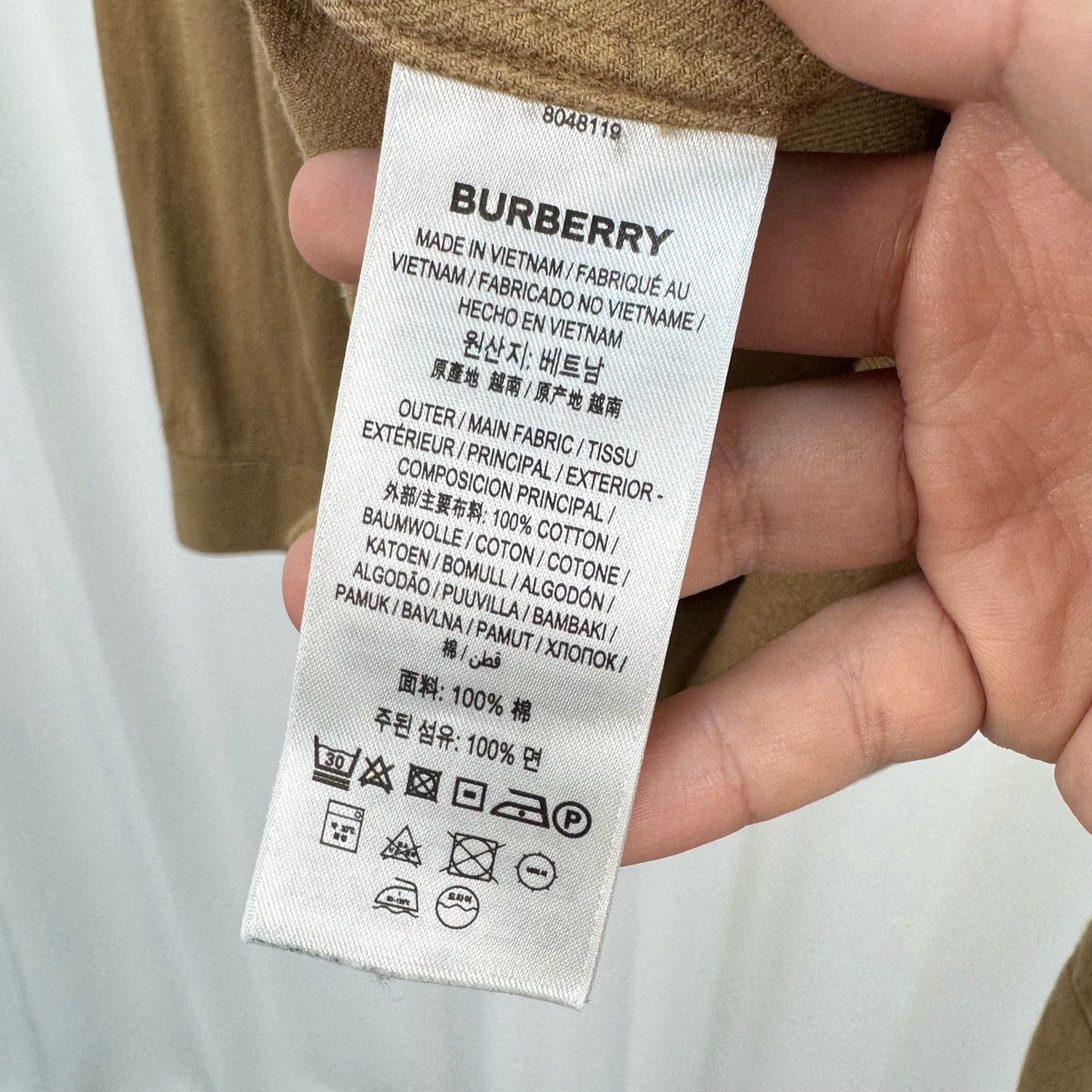 Burberry Burberry Embroidered Letter Brown Long-Sleeve Shirt Size US M / EU 48-50 / 2 - 7 Thumbnail