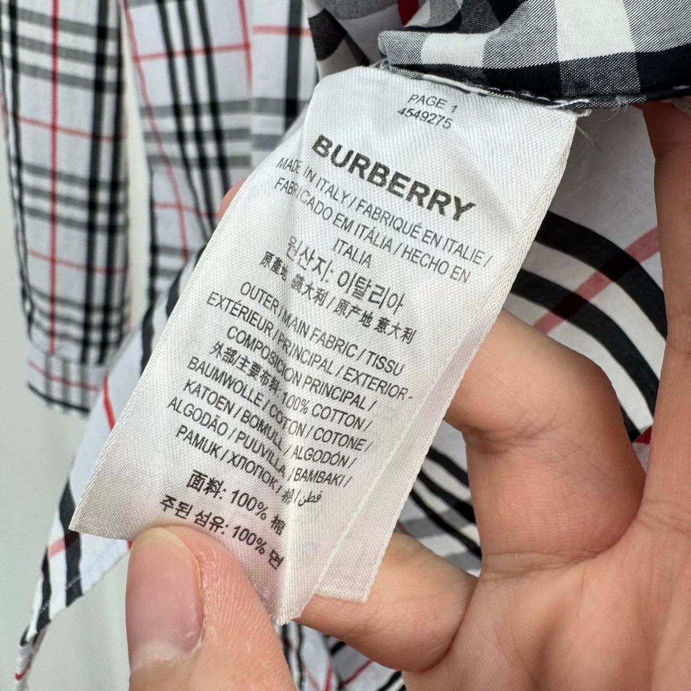 Burberry Burberry Classic Check Long-Sleeve Shirt Size US L / EU 52-54 / 3 - 7 Thumbnail
