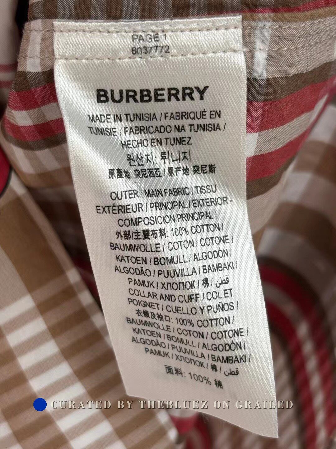Burberry Burberry TB Pattern Check Shirt Size US M / EU 48-50 / 2 - 4 Thumbnail