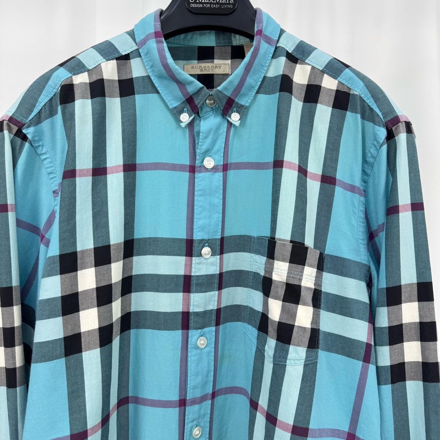 Burberry Burberry Blue Classic Check Shirt Size US L / EU 52-54 / 3 - 3 Thumbnail