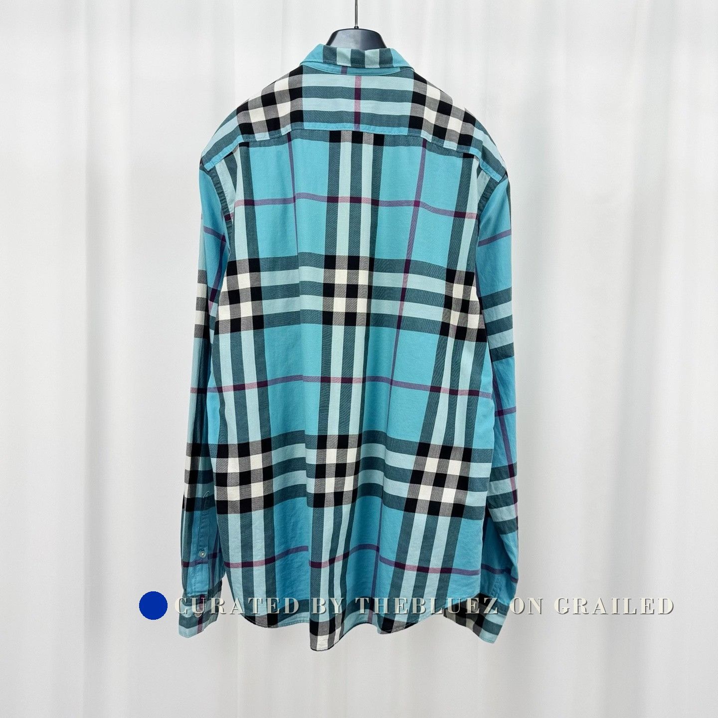 Burberry Burberry Blue Classic Check Shirt Size US L / EU 52-54 / 3 - 2 Thumbnail