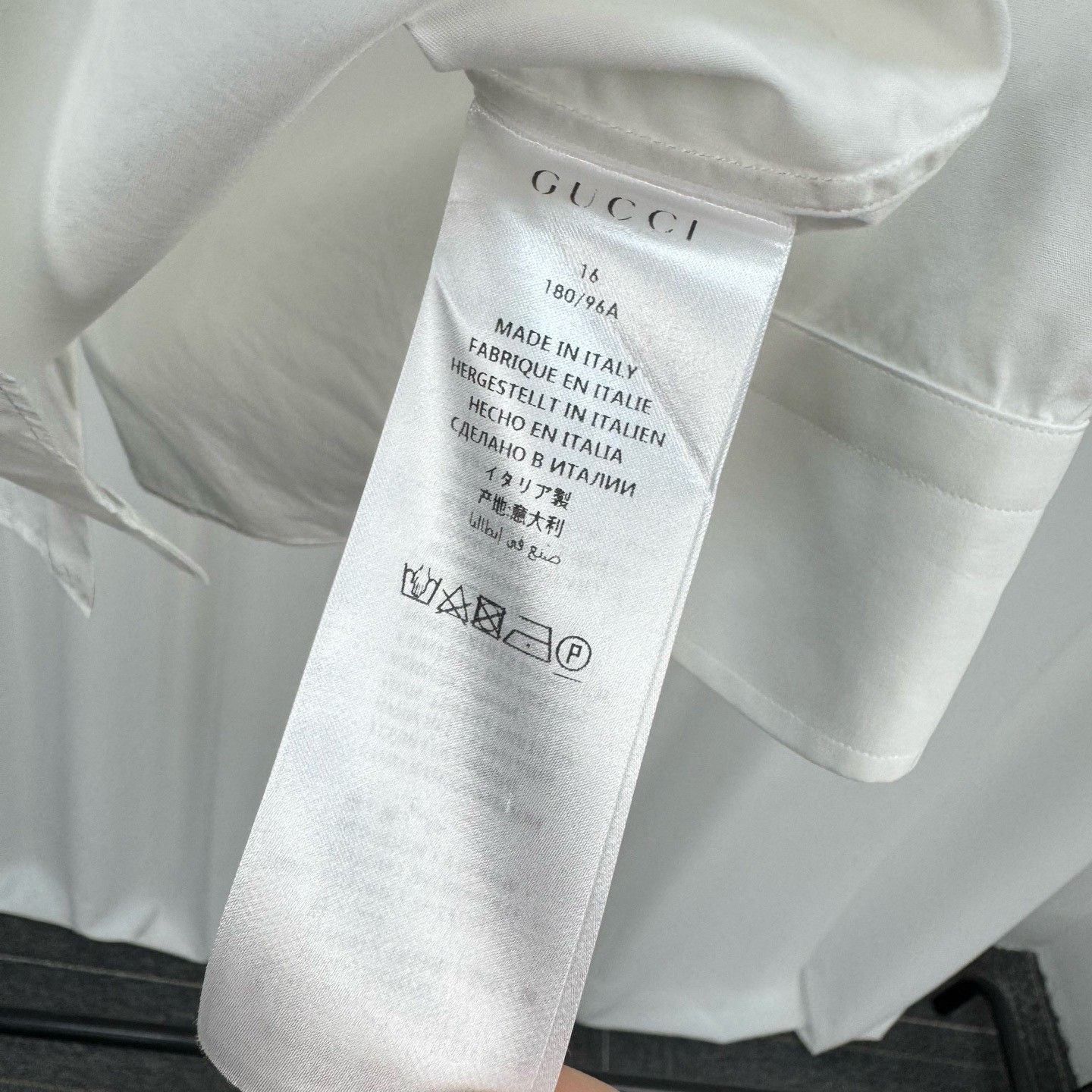 Gucci Gucci White Long-Sleeve Shirt Size US M / EU 48-50 / 2 - 6 Thumbnail