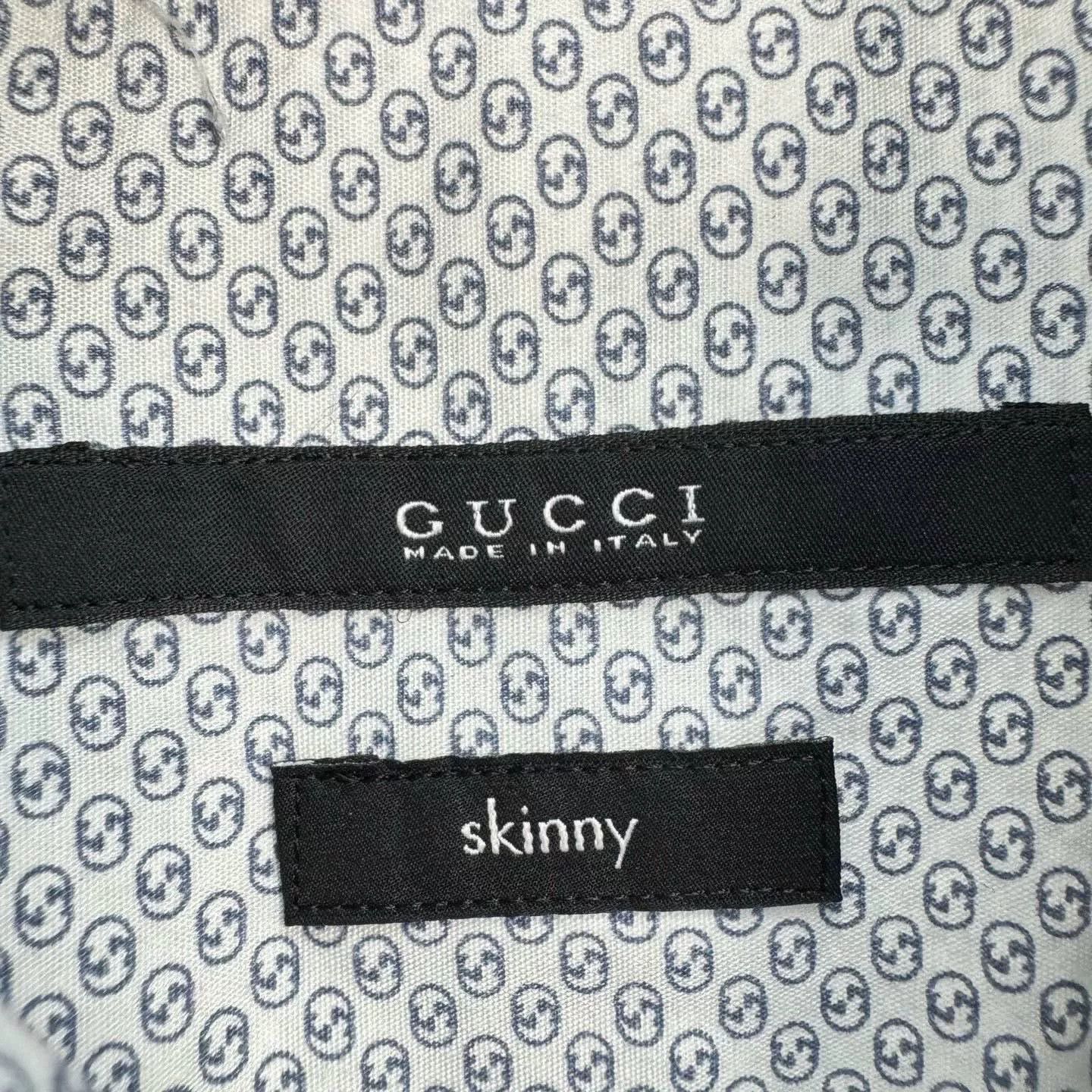 Gucci Gucci Double G Monogram Print Shirt Size US M / EU 48-50 / 2 - 5 Thumbnail