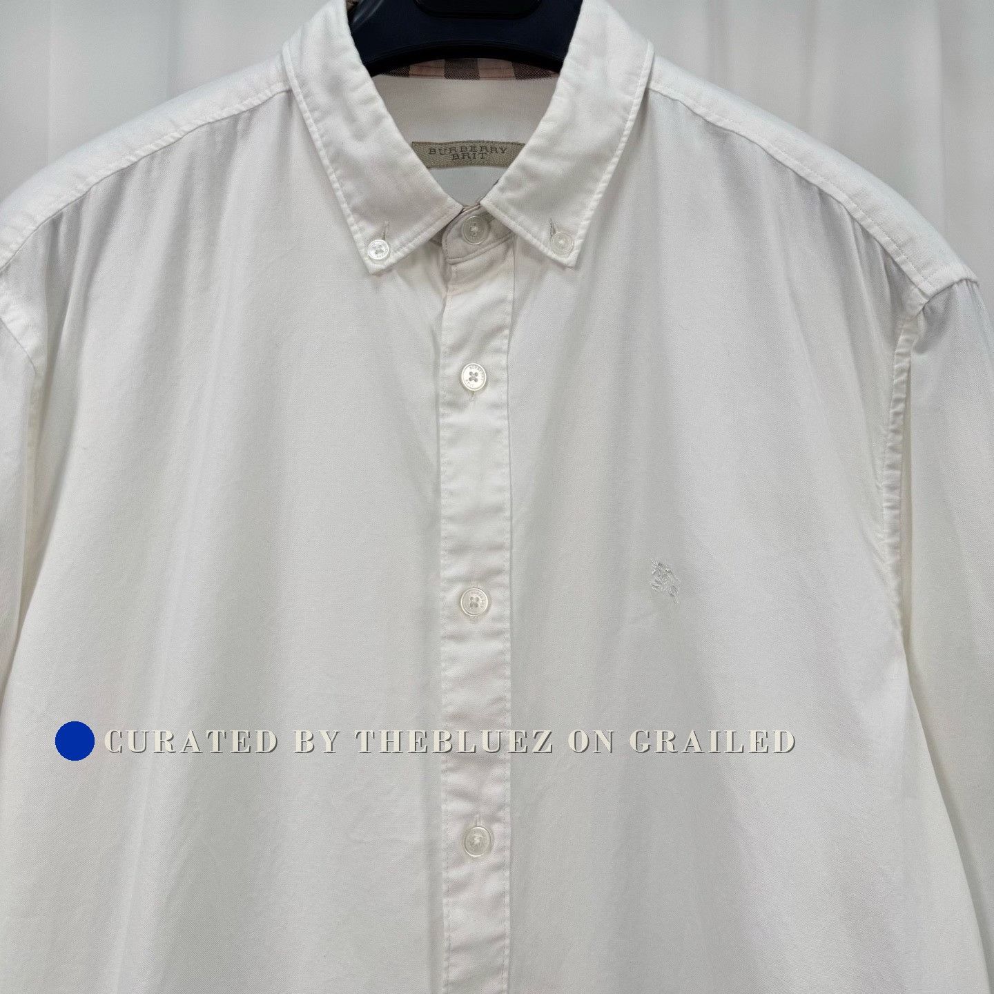 Burberry Burberry Embroidered Knight Check Shirt Size US XL / EU 56 / 4 - 5 Thumbnail