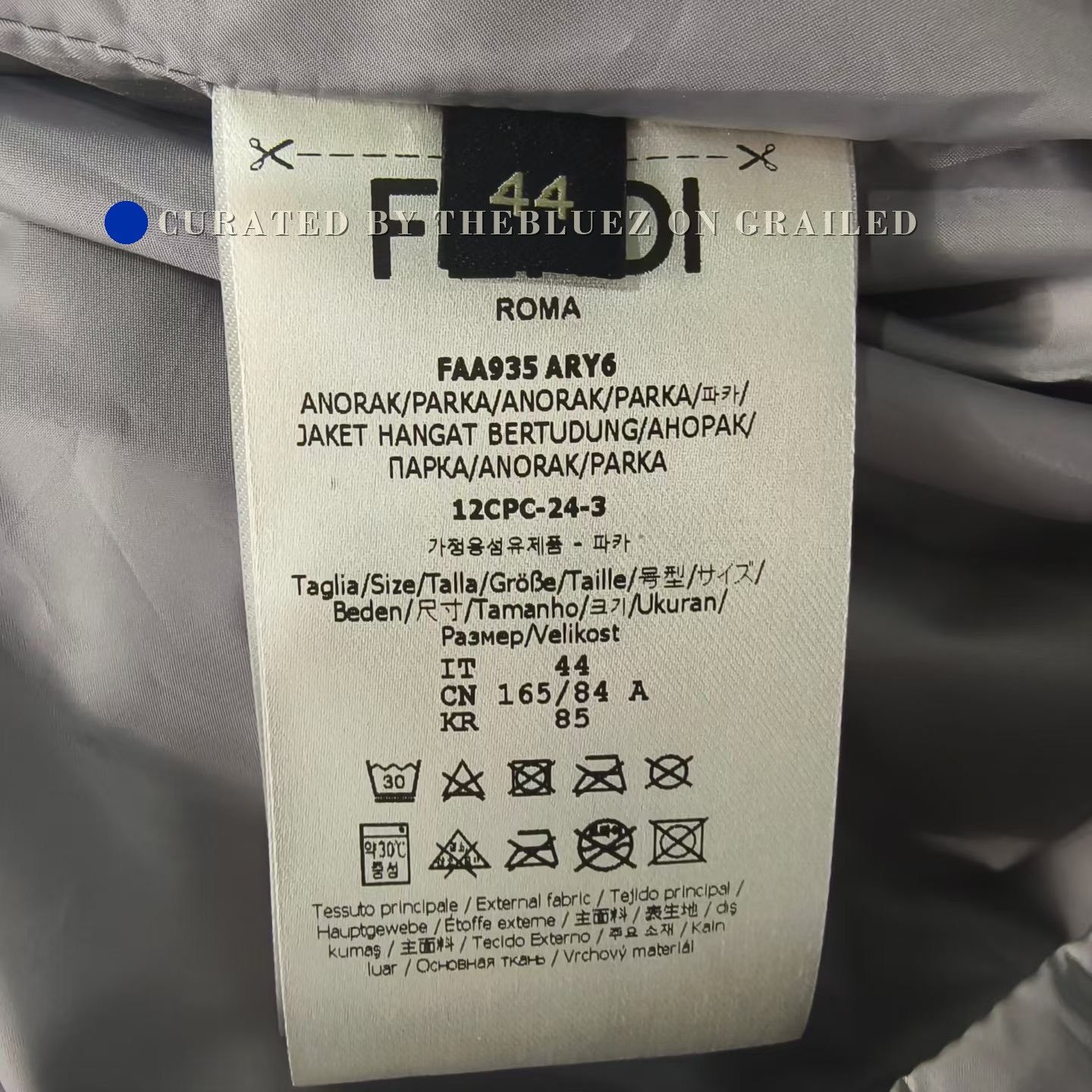 Fendi FENDI New Light Gray Hooded Windproof Jacket Size US S / EU 44-46 / 1 - 4 Thumbnail
