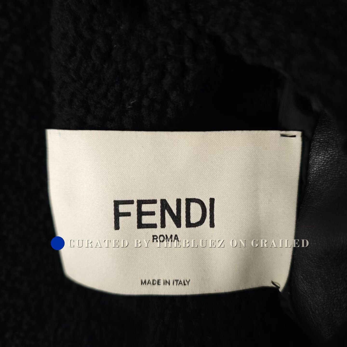 Fendi FENDI Reversible Black Lamb Wool Coat Size US XXS / EU 40 - 5 Thumbnail
