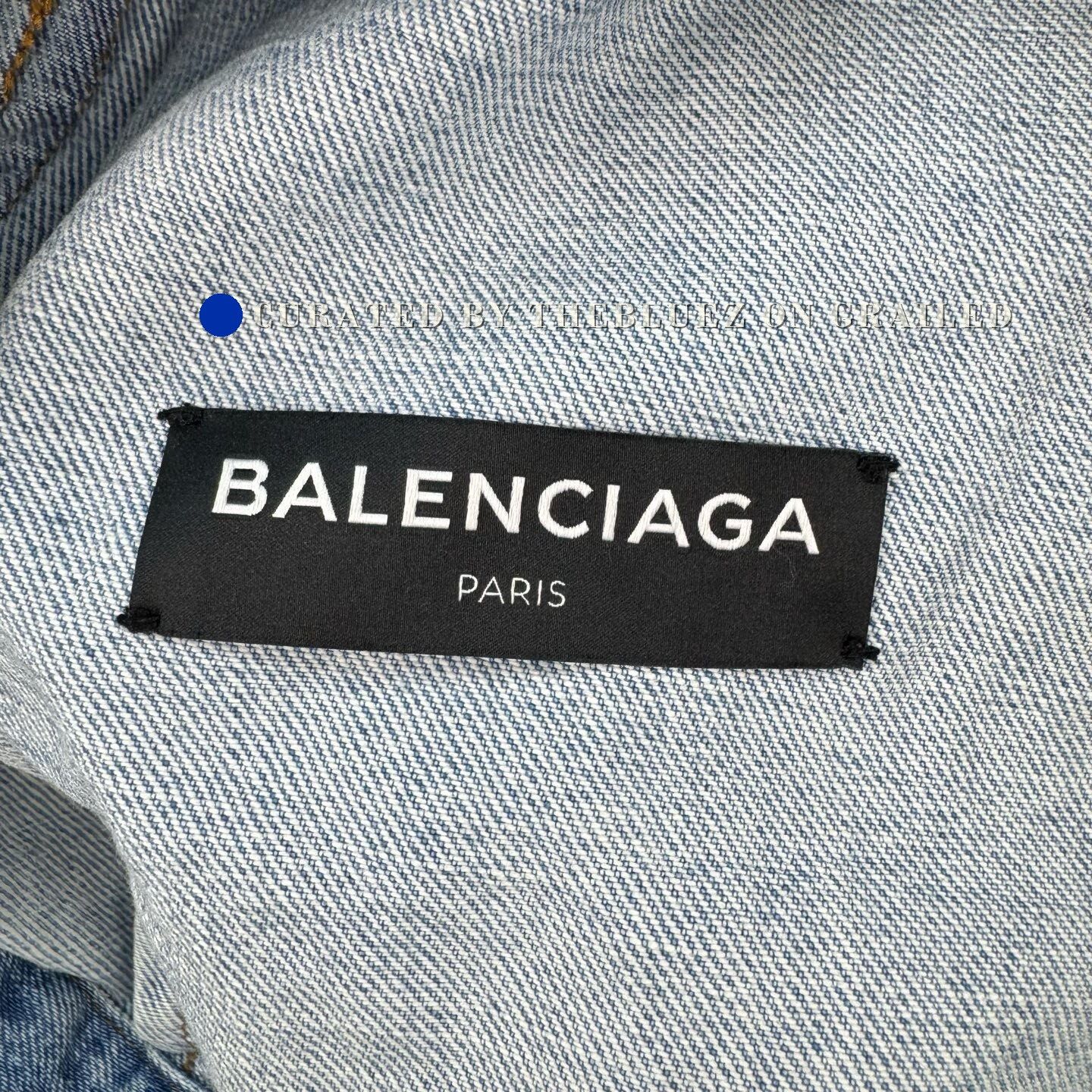 Balenciaga Balenciaga Back Letter Denim Jacket Size US S / EU 44-46 / 1 - 6 Thumbnail