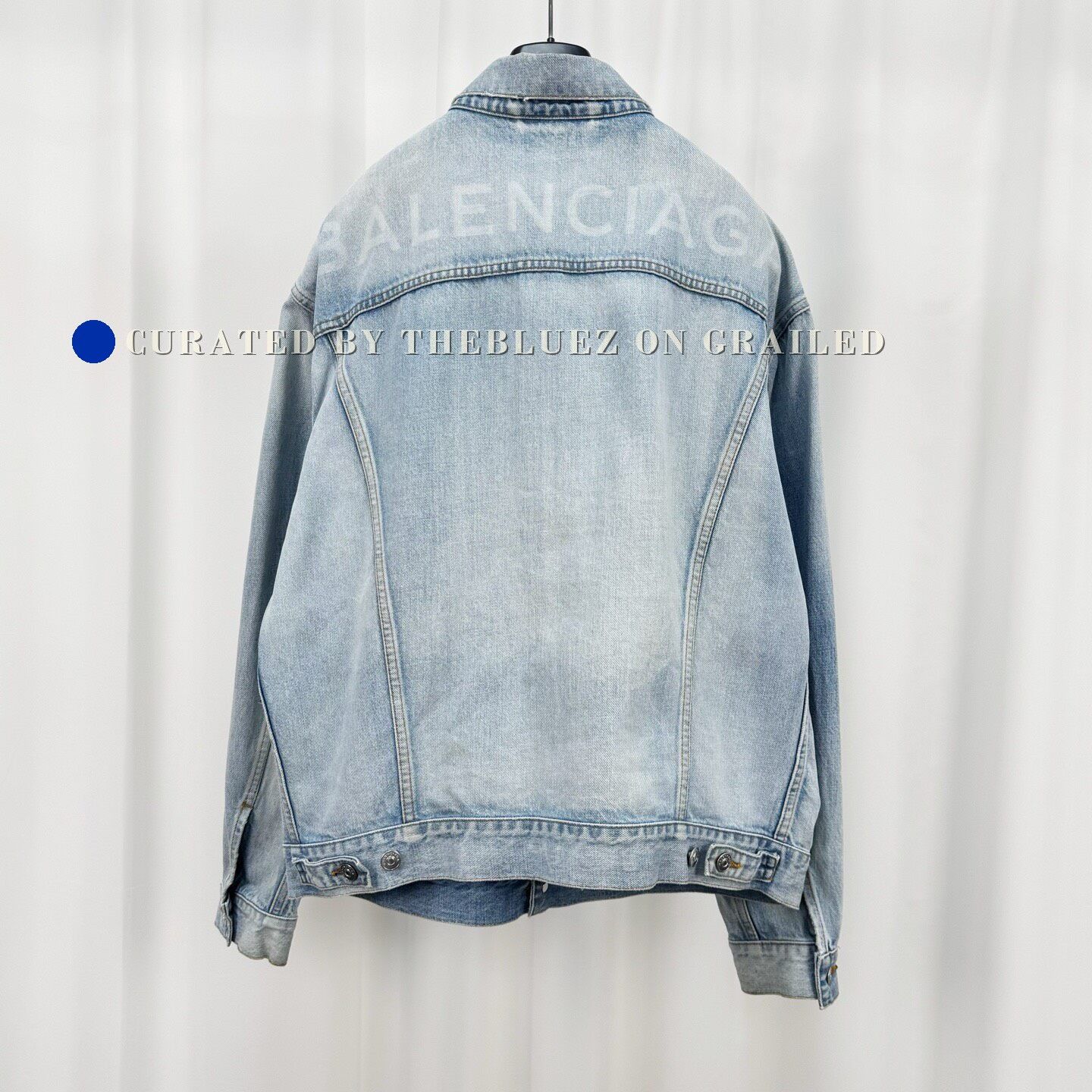 Balenciaga Balenciaga Back Letter Denim Jacket Size US S / EU 44-46 / 1 - 2 Thumbnail