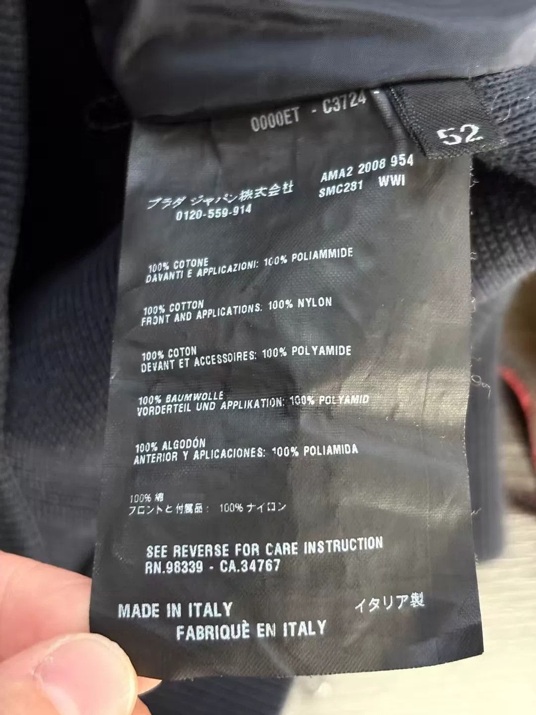 Prada Prada Side Red Logo Coat Size US L / EU 52-54 / 3 - 4 Thumbnail