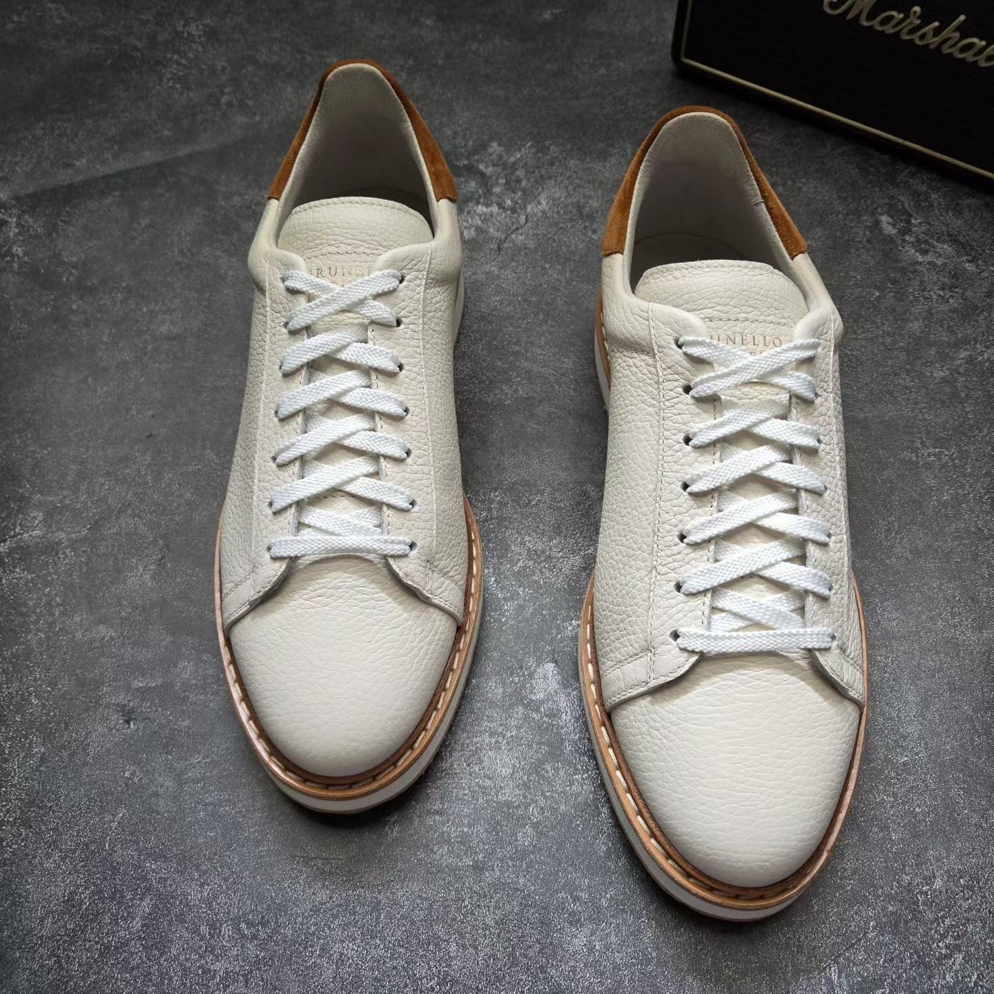 Brunello Cucinelli Brunello Cucinelli White Brown Casual Shoes Size US 8 / EU 41 - 2 Thumbnail