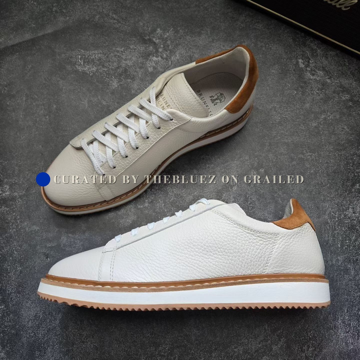 Brunello Cucinelli Brunello Cucinelli White Brown Casual Shoes Size US 8 / EU 41 - 3 Thumbnail