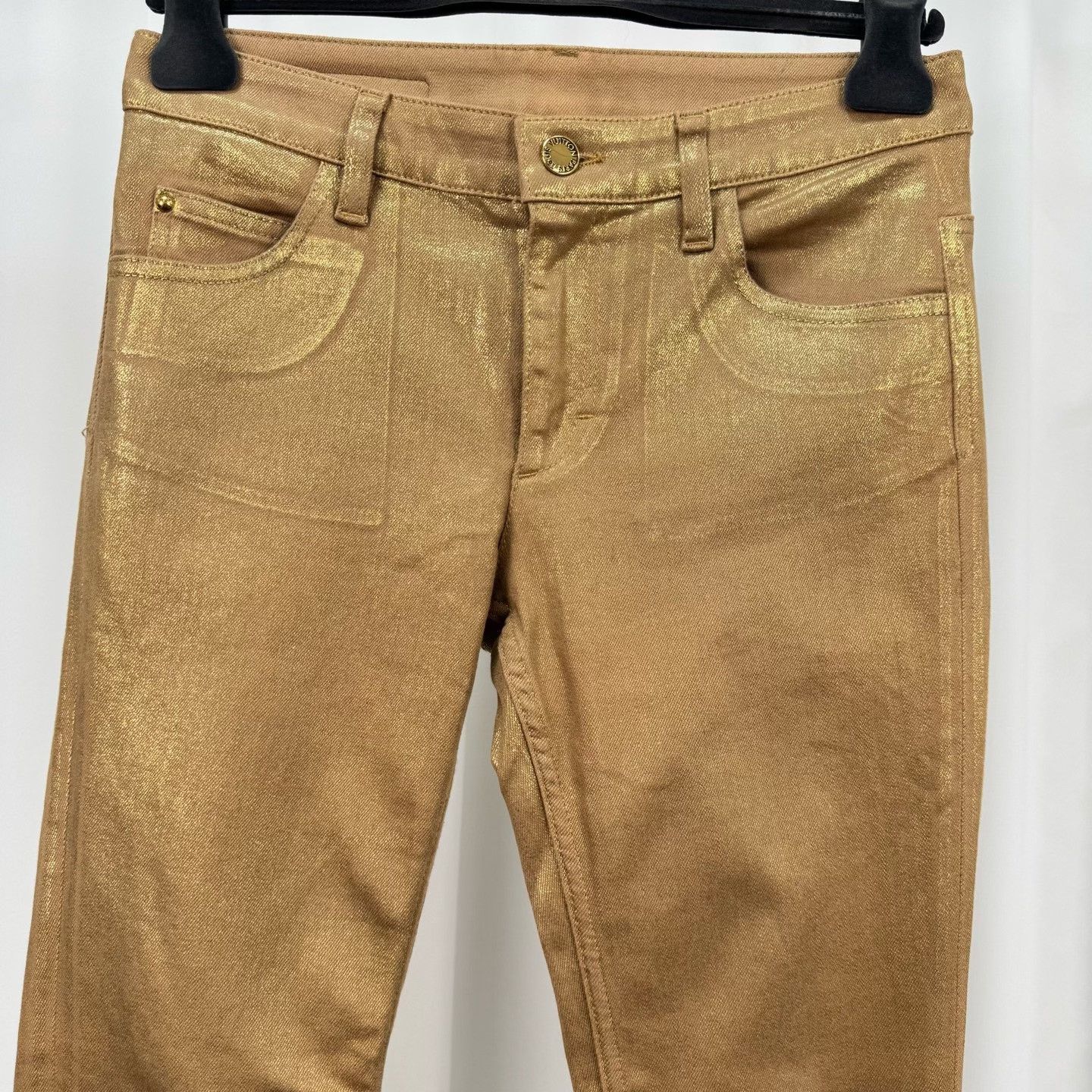 Louis Vuitton Louis Vuitton Gold Painted Leather Tag Jeans Size US 36 / EU 52 - 3 Thumbnail